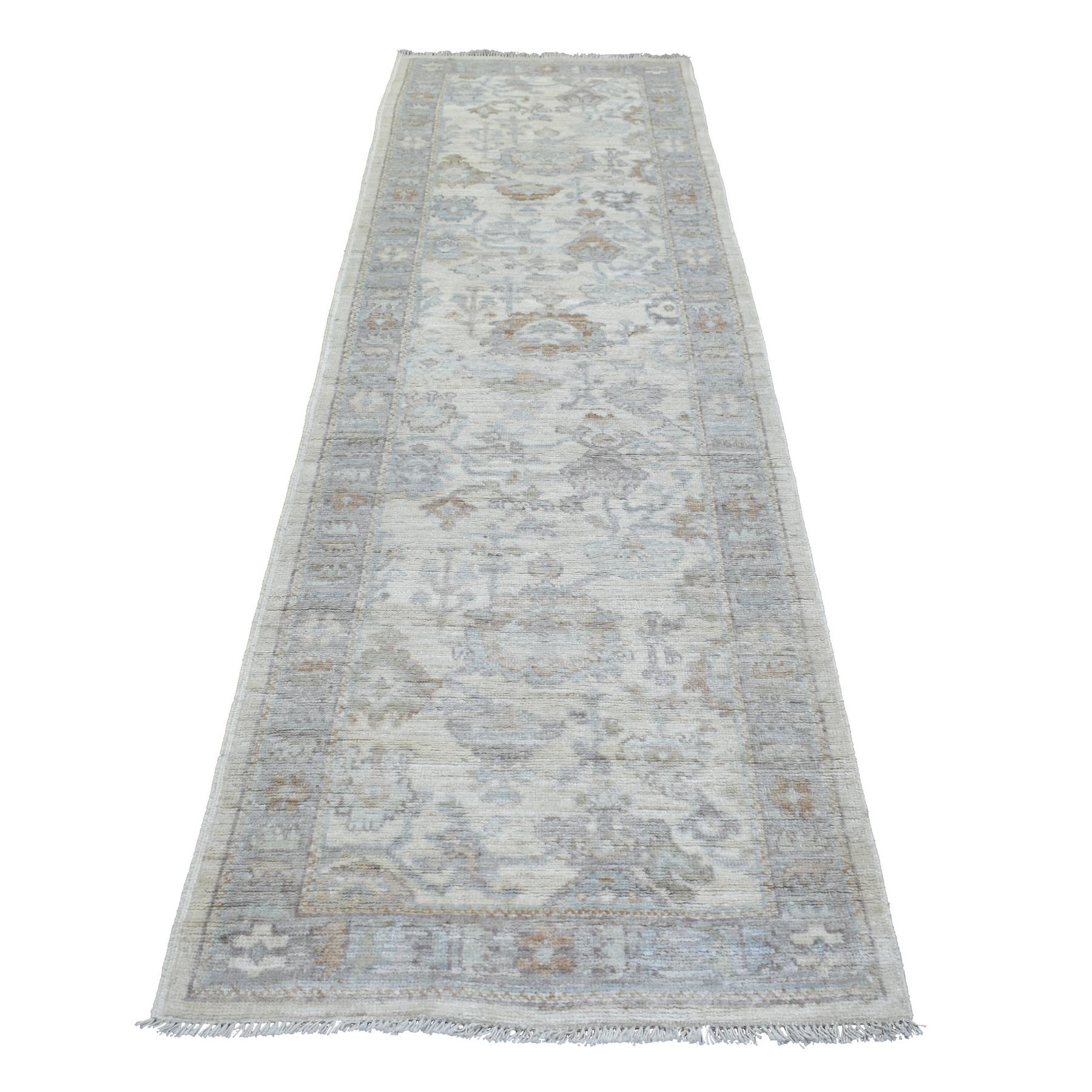 Oushak-And-Peshawar-Hand-Knotted-Rug-357130