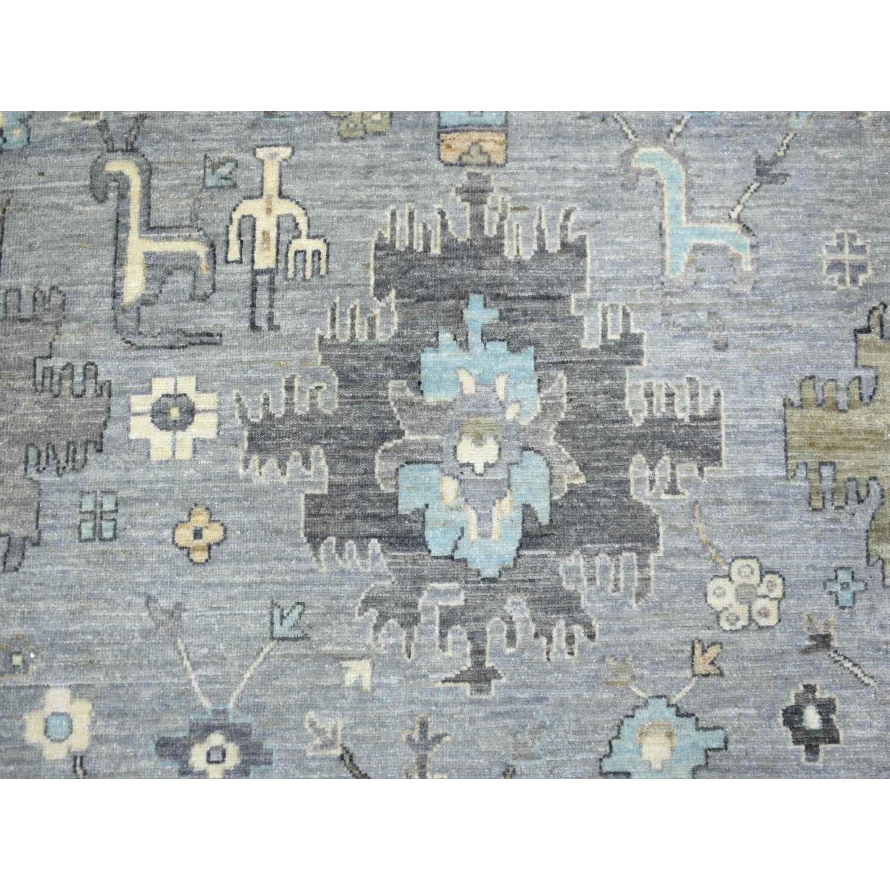 Oushak-And-Peshawar-Hand-Knotted-Rug-357255