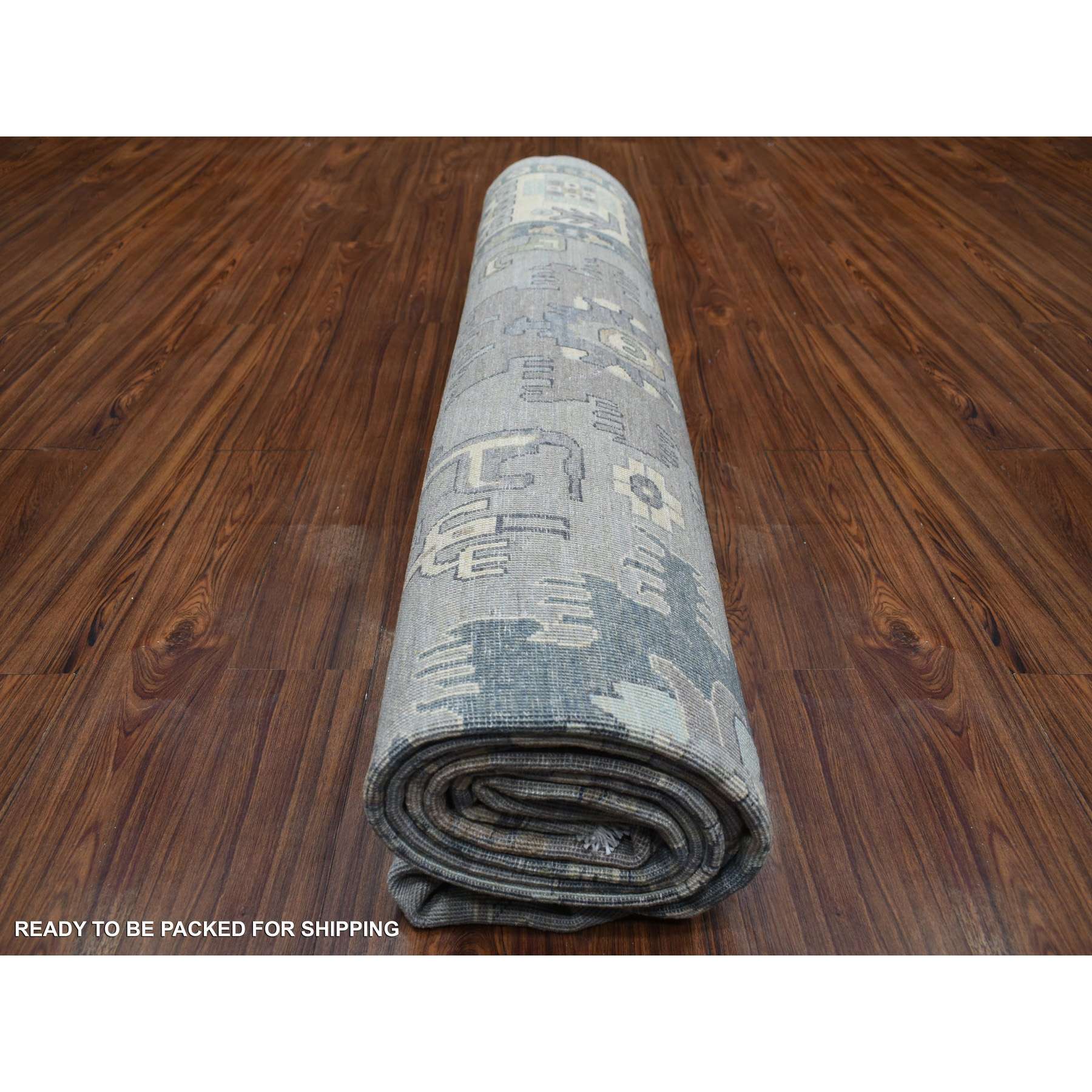 Oushak-And-Peshawar-Hand-Knotted-Rug-357255