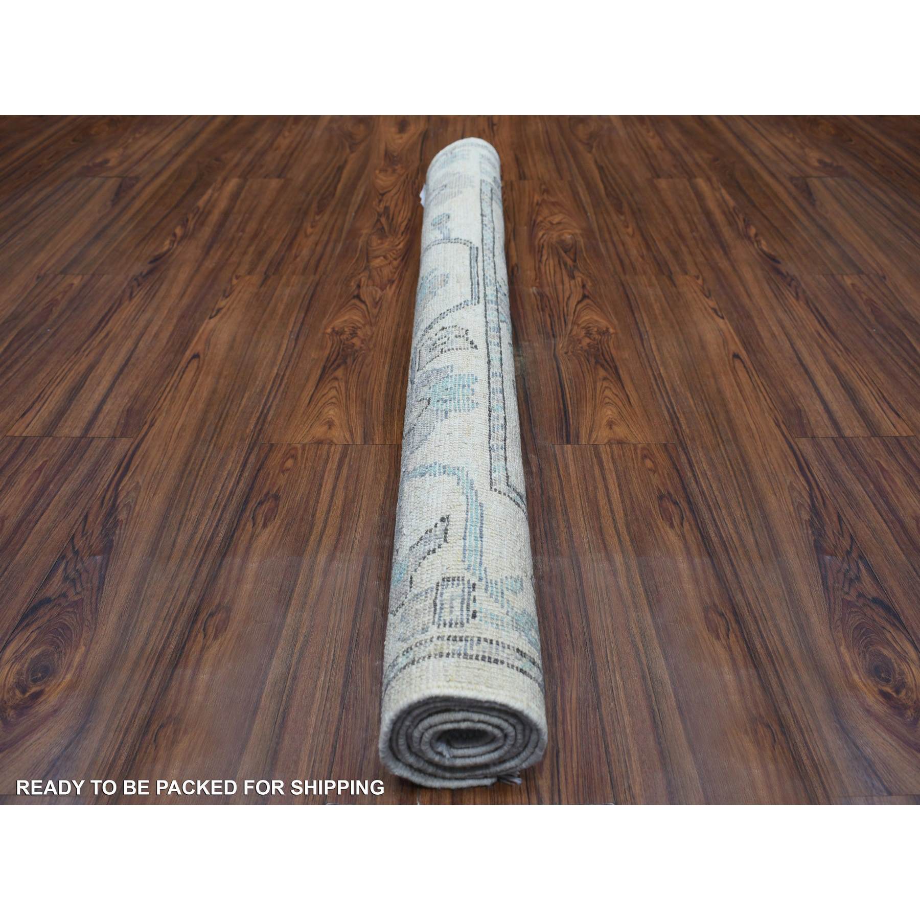 Oushak-And-Peshawar-Hand-Knotted-Rug-357320