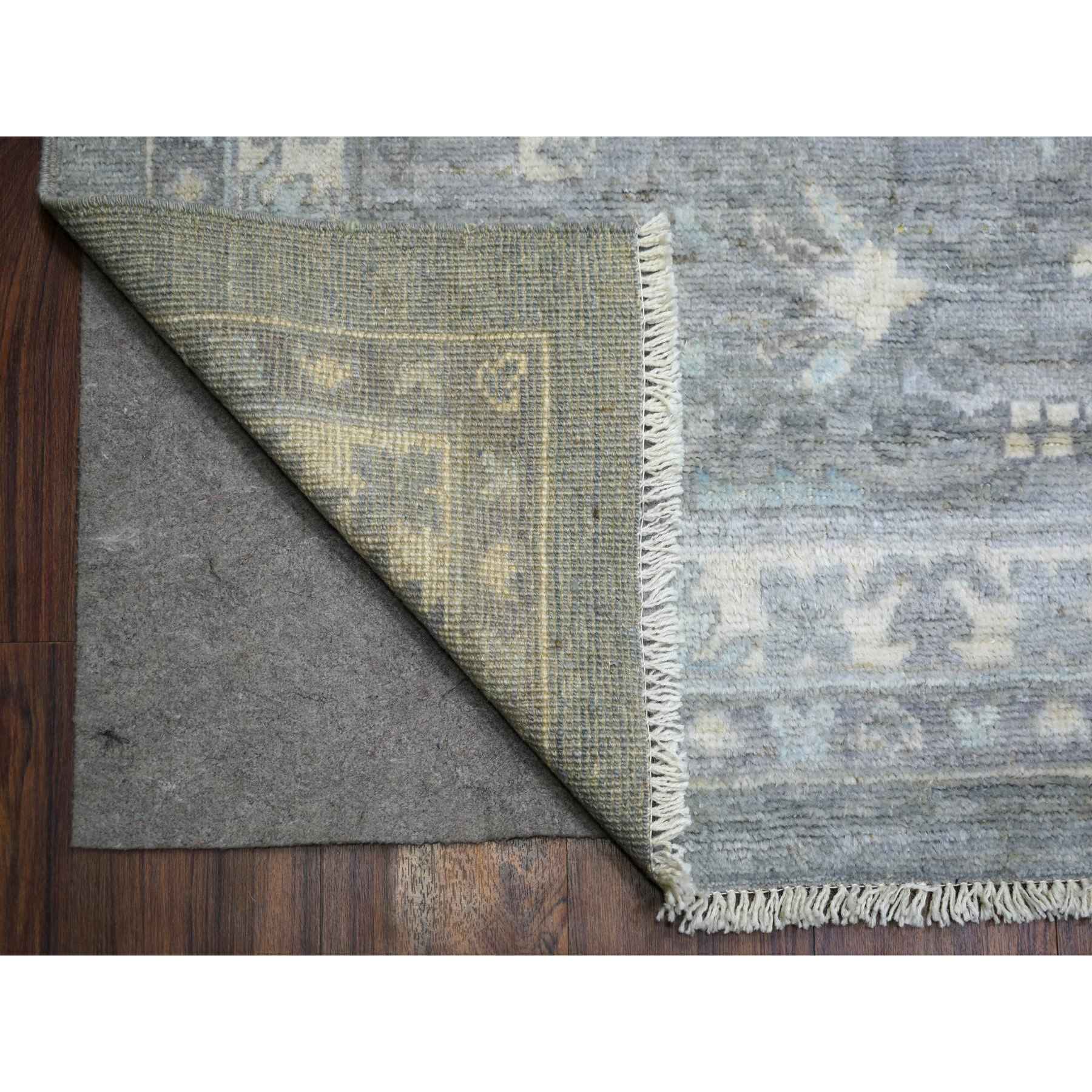 Oushak-And-Peshawar-Hand-Knotted-Rug-357395