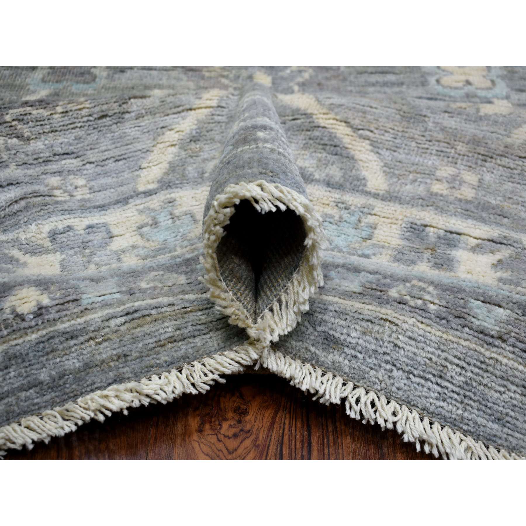 Oushak-And-Peshawar-Hand-Knotted-Rug-357395