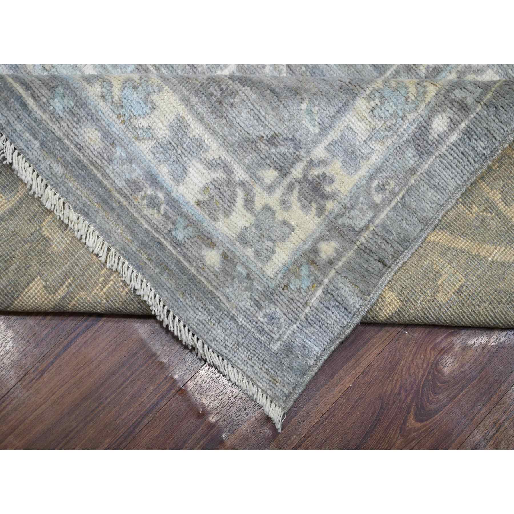 Oushak-And-Peshawar-Hand-Knotted-Rug-357395