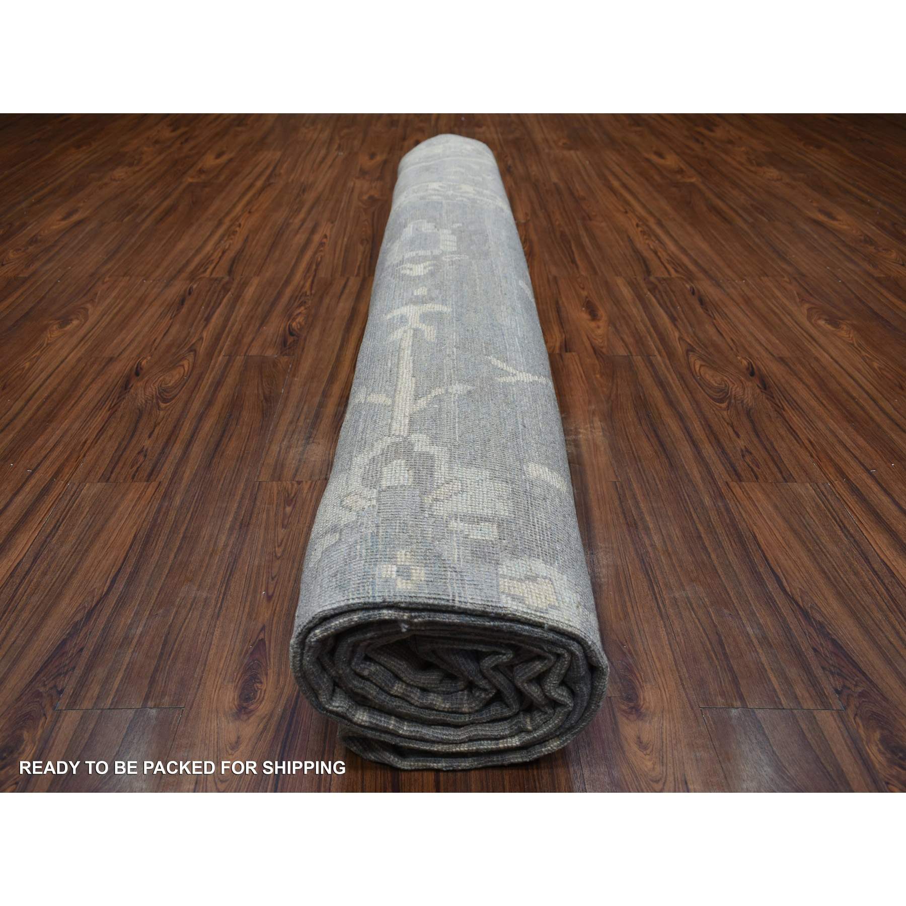 Oushak-And-Peshawar-Hand-Knotted-Rug-357395