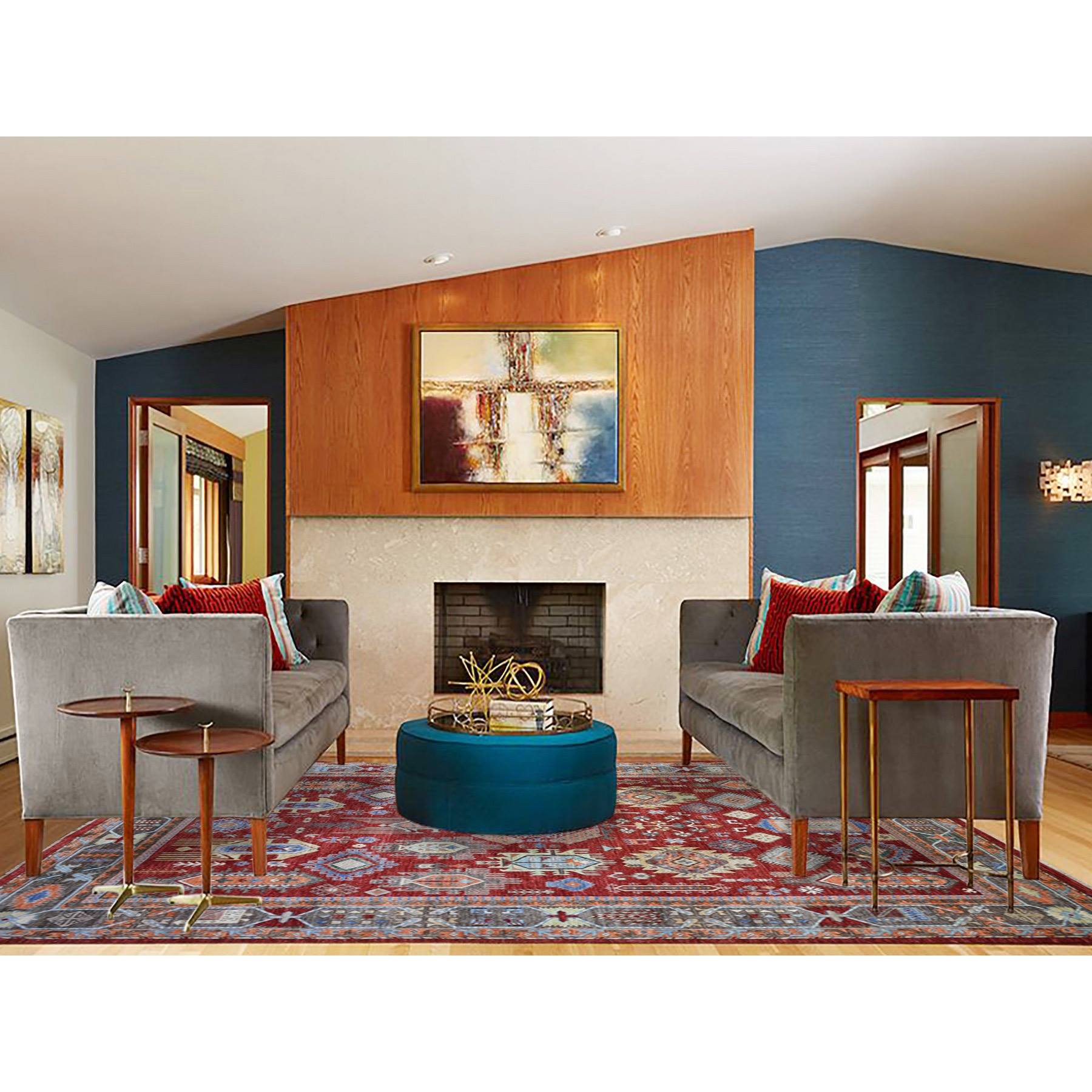 Tribal-Geometric-Hand-Knotted-Rug-356820