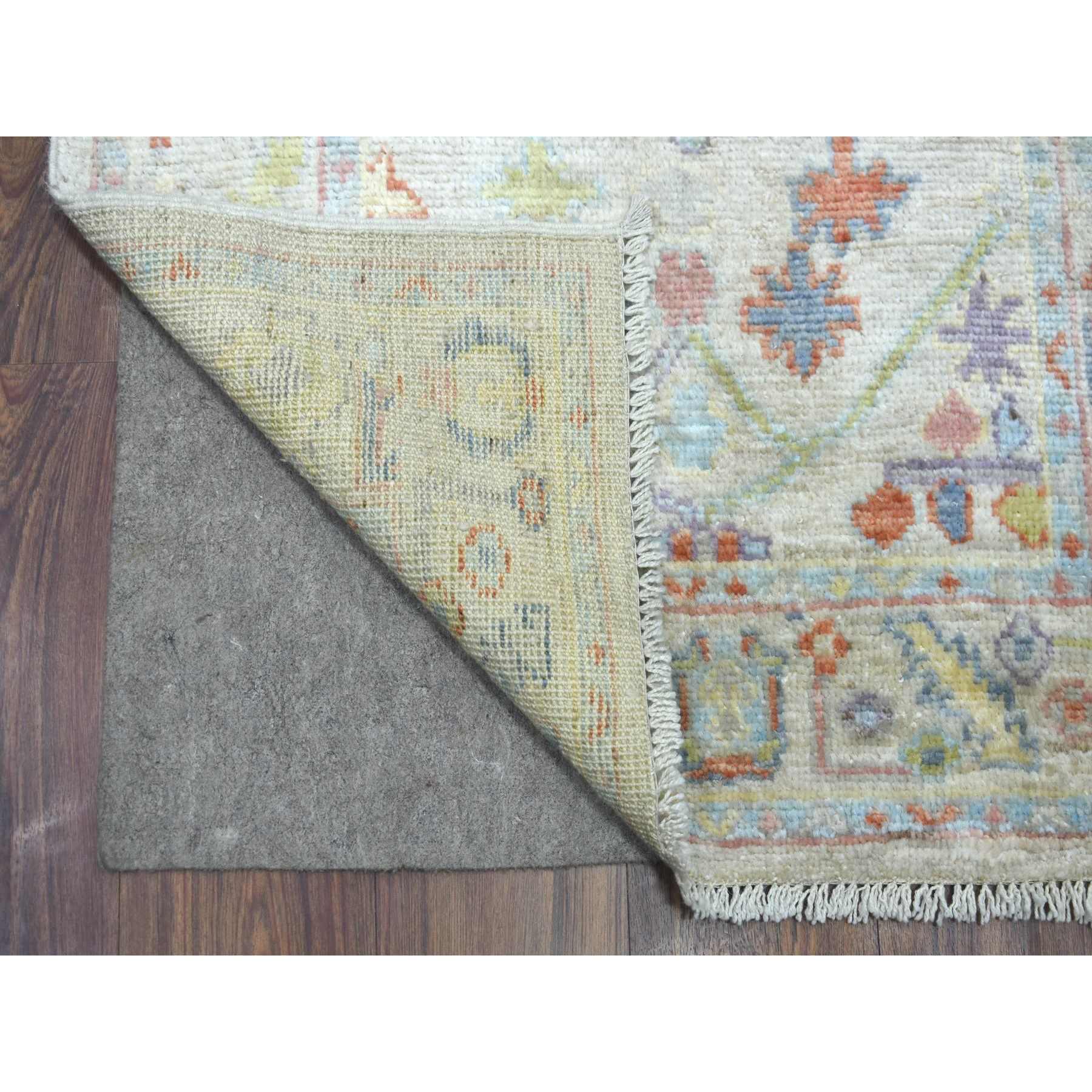 Oushak-And-Peshawar-Hand-Knotted-Rug-357515
