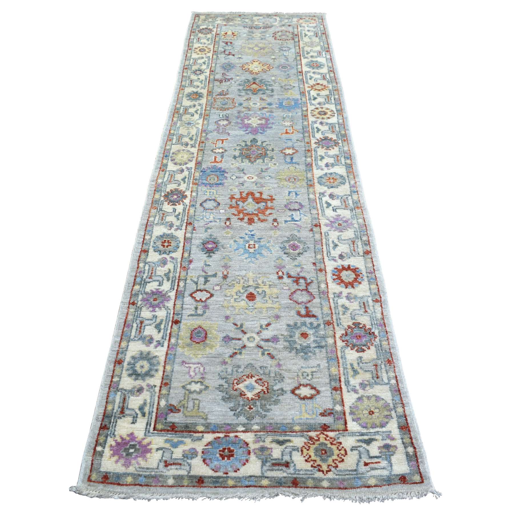 Oushak-And-Peshawar-Hand-Knotted-Rug-357520
