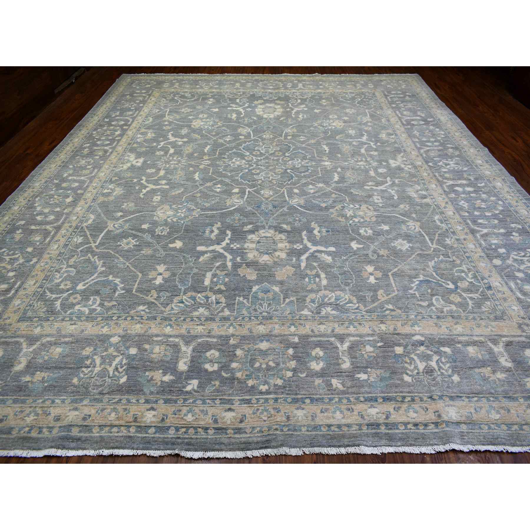 Oushak-And-Peshawar-Hand-Knotted-Rug-357985
