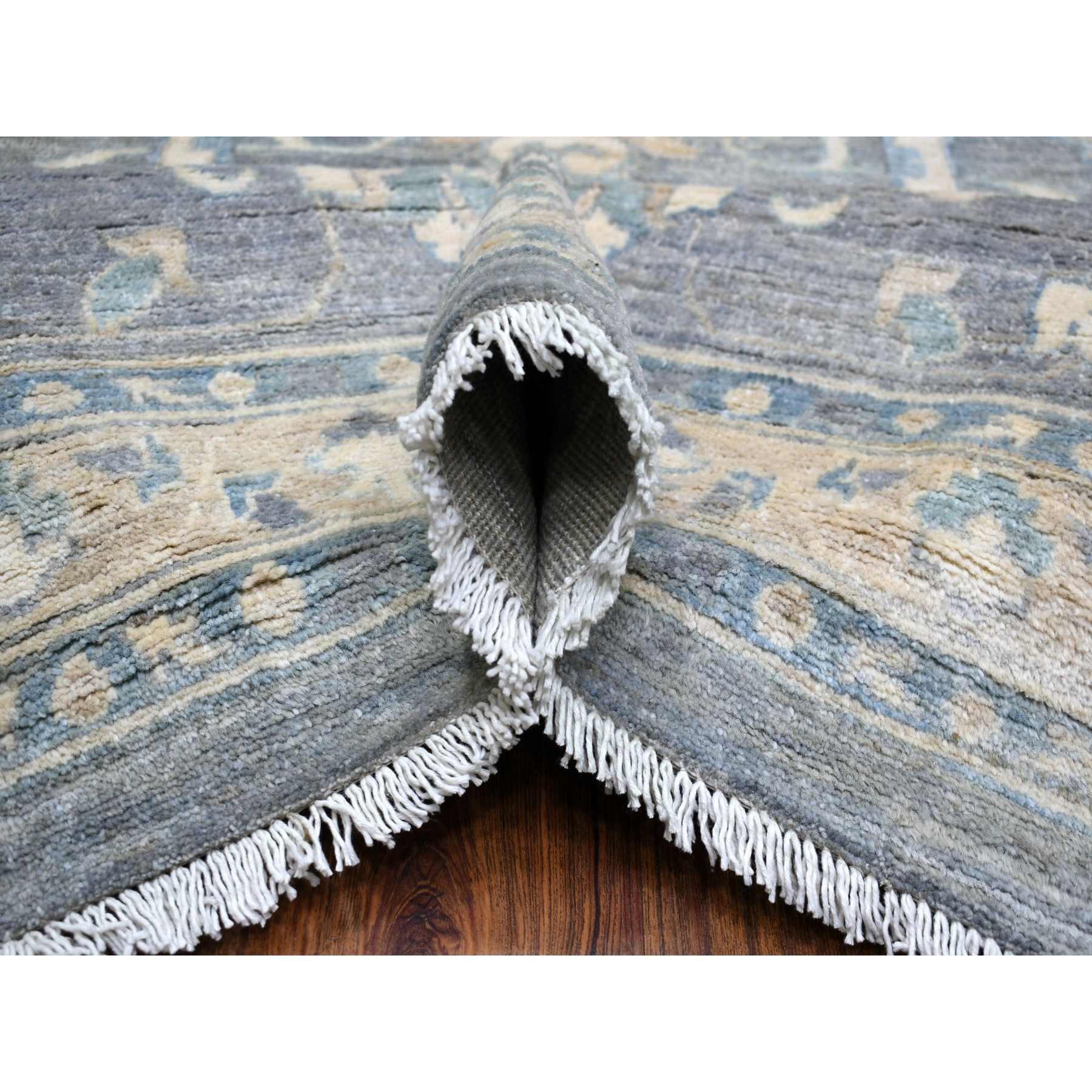 Oushak-And-Peshawar-Hand-Knotted-Rug-357985