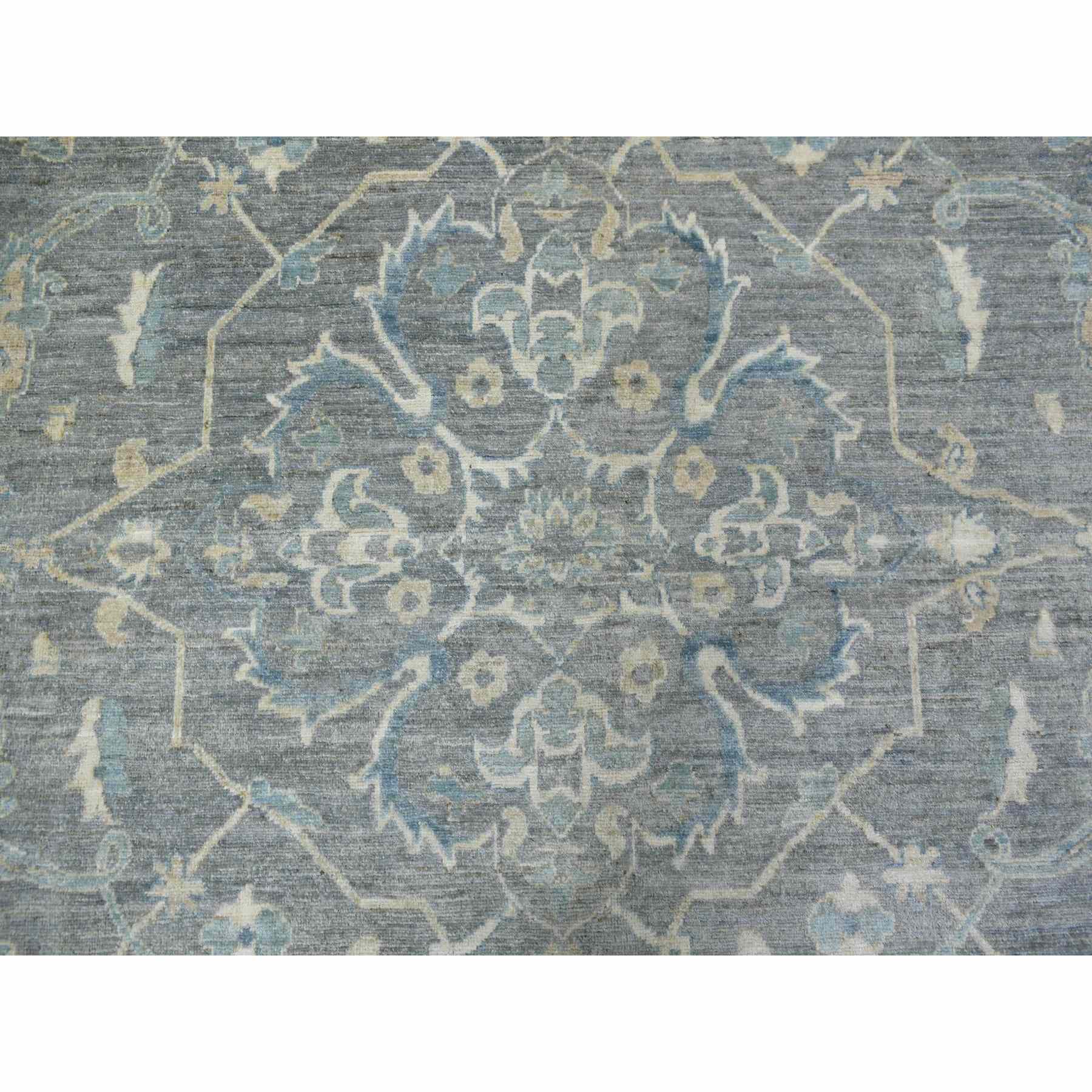 Oushak-And-Peshawar-Hand-Knotted-Rug-357985