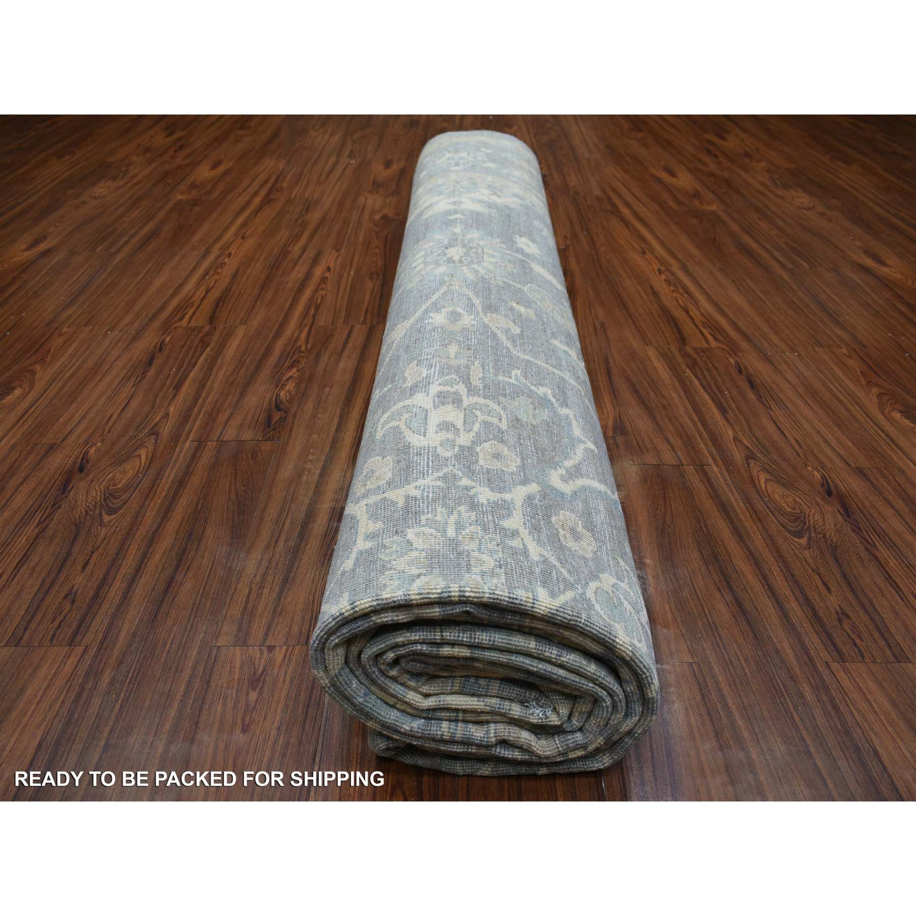 Oushak-And-Peshawar-Hand-Knotted-Rug-357985