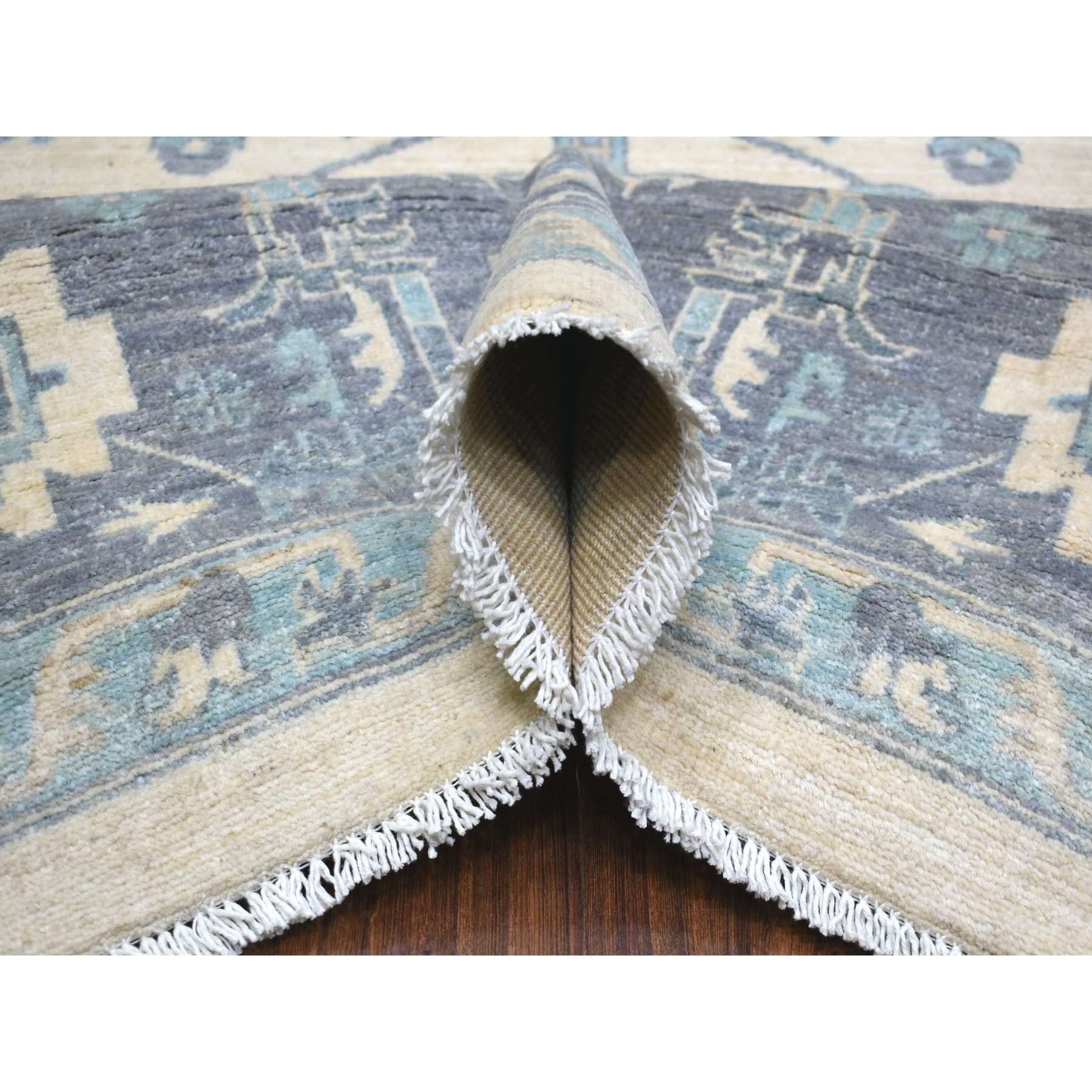 Oushak-And-Peshawar-Hand-Knotted-Rug-358095