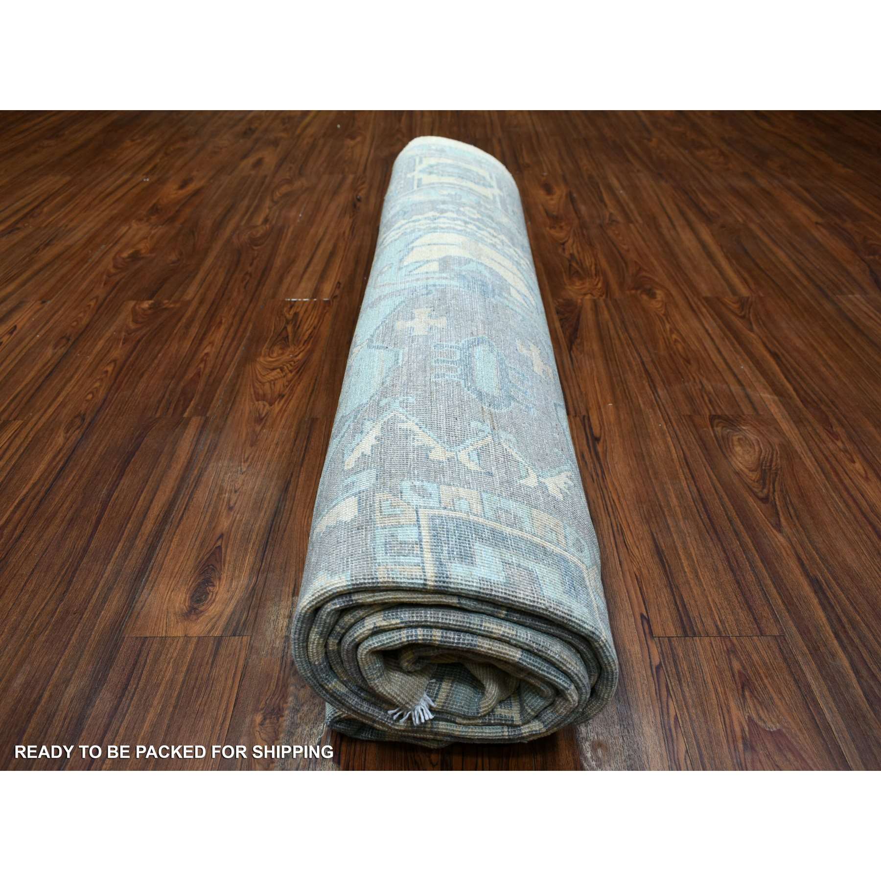 Oushak-And-Peshawar-Hand-Knotted-Rug-358095