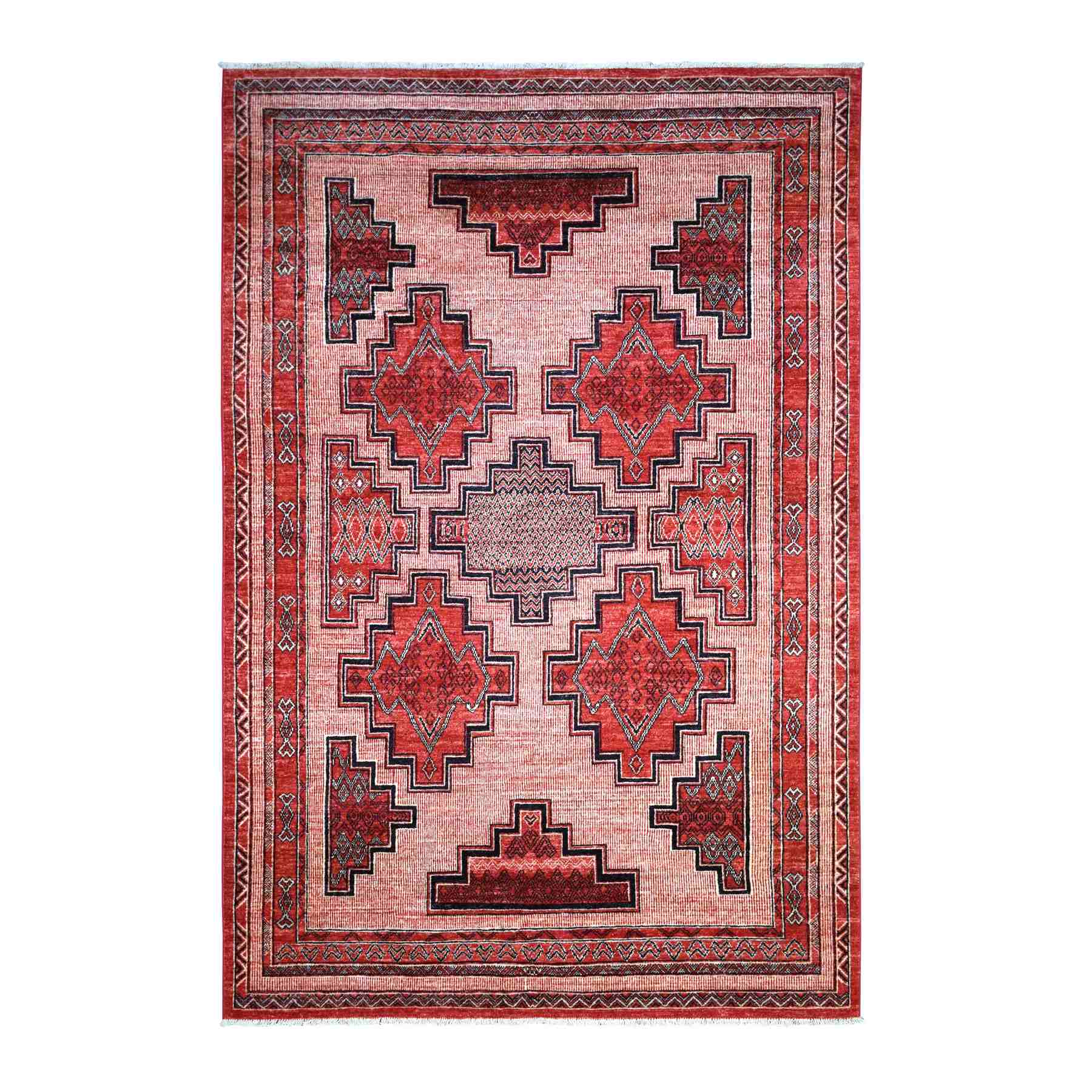 Oushak-And-Peshawar-Hand-Knotted-Rug-358645