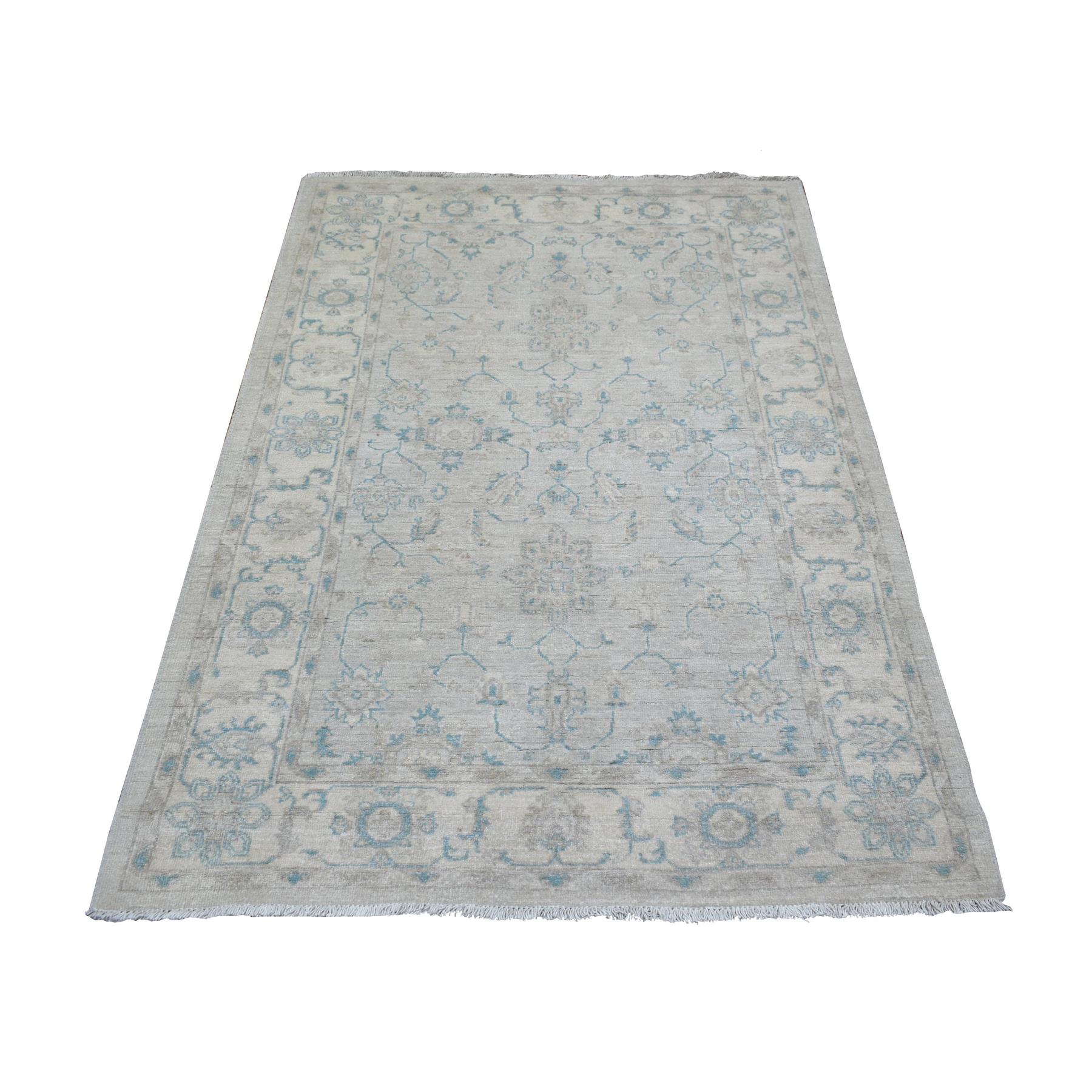 Oushak-And-Peshawar-Hand-Knotted-Rug-358665