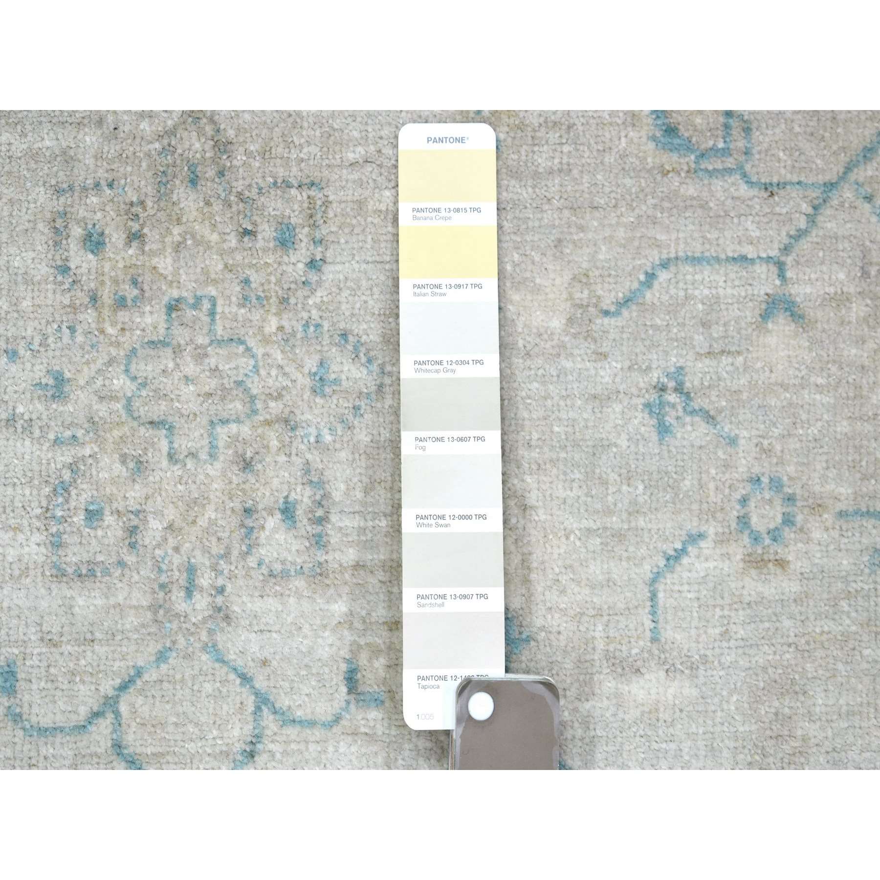 Oushak-And-Peshawar-Hand-Knotted-Rug-358665