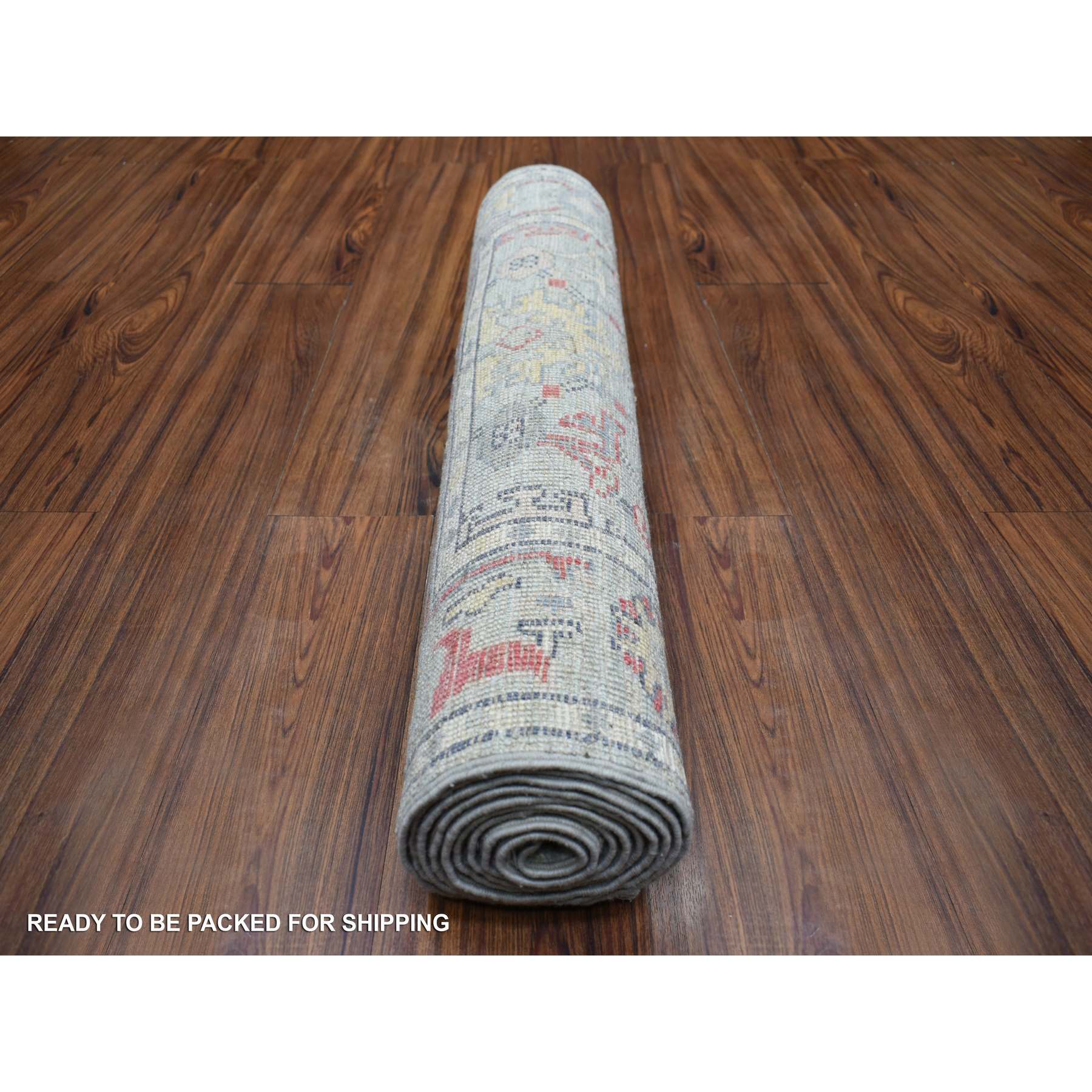 Oushak-And-Peshawar-Hand-Knotted-Rug-359425