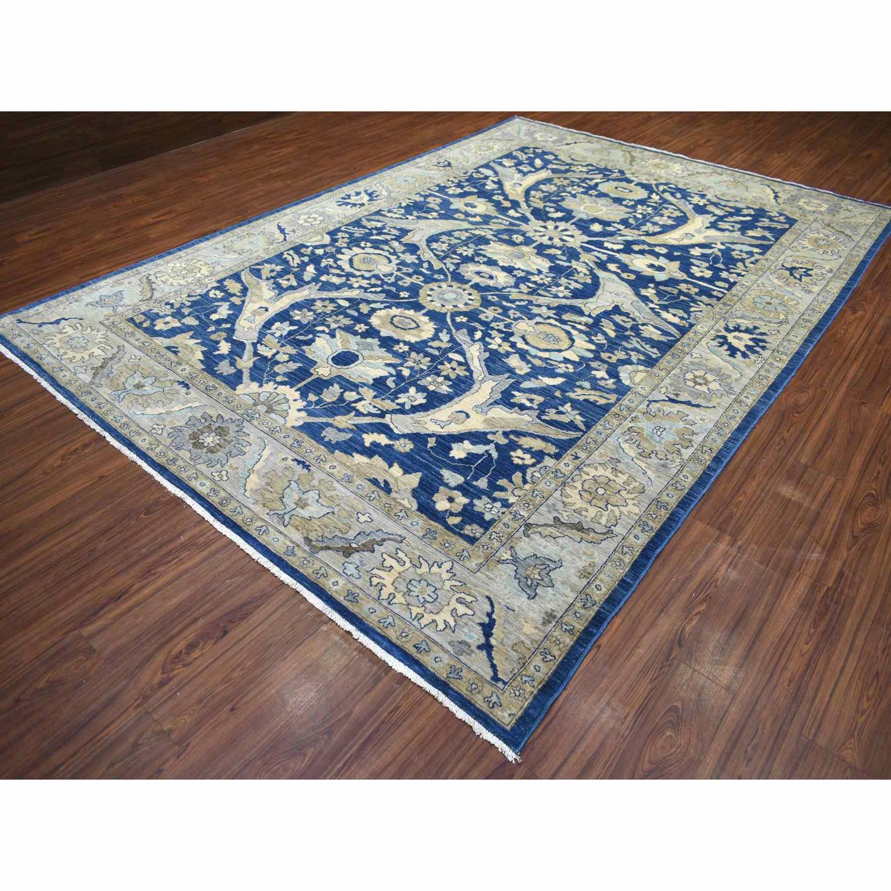 Oushak-And-Peshawar-Hand-Knotted-Rug-359700