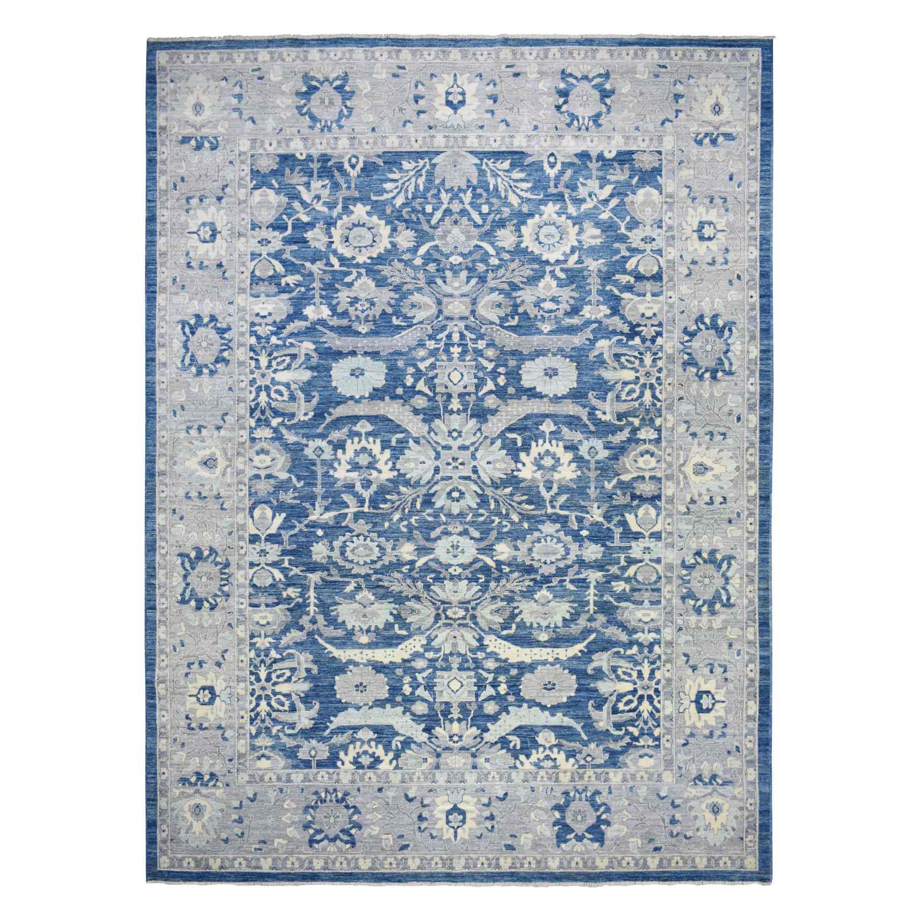 Oushak-And-Peshawar-Hand-Knotted-Rug-359730