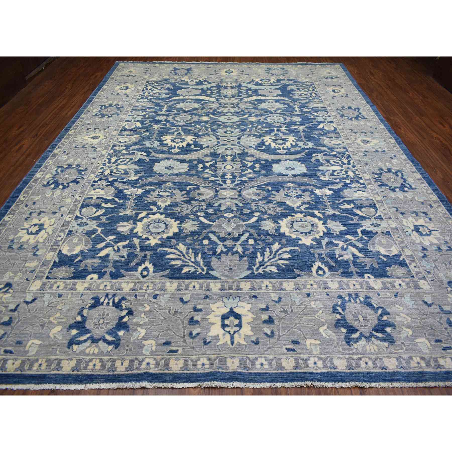 Oushak-And-Peshawar-Hand-Knotted-Rug-359730