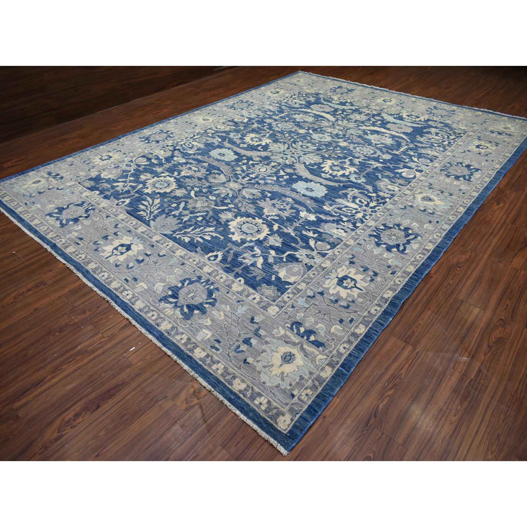 Oushak-And-Peshawar-Hand-Knotted-Rug-359730