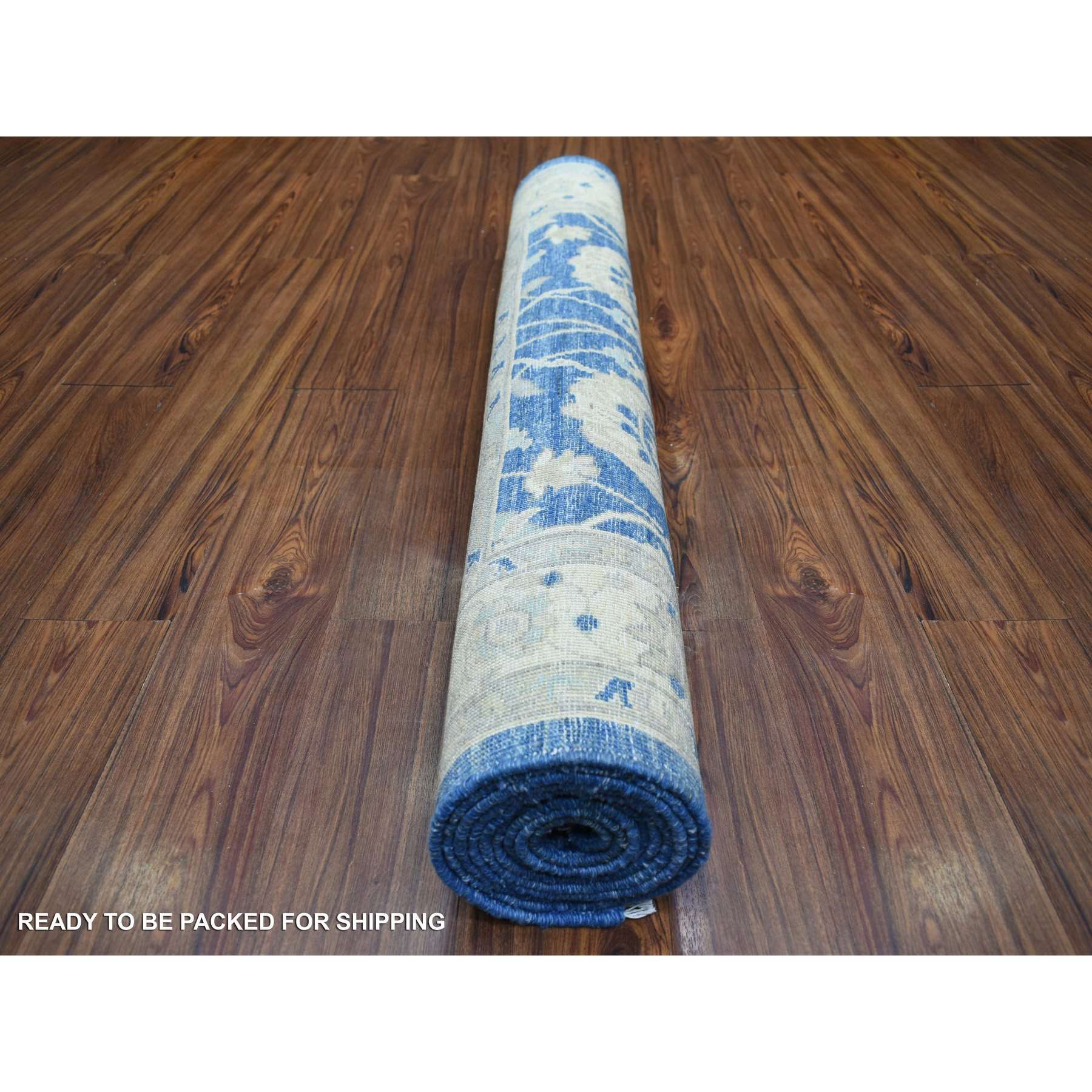 Oushak-And-Peshawar-Hand-Knotted-Rug-359750