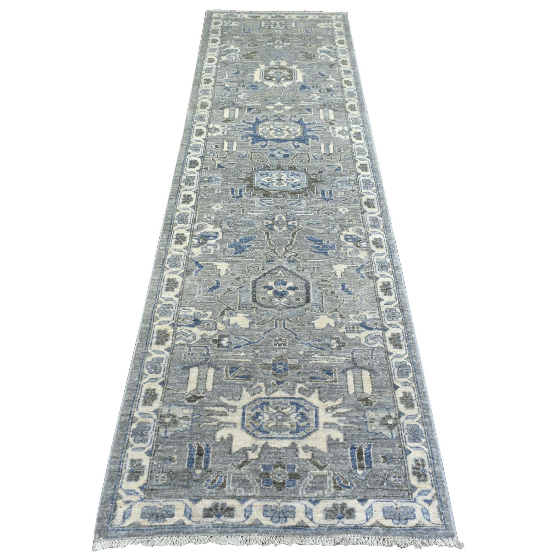 Oushak-And-Peshawar-Hand-Knotted-Rug-359760