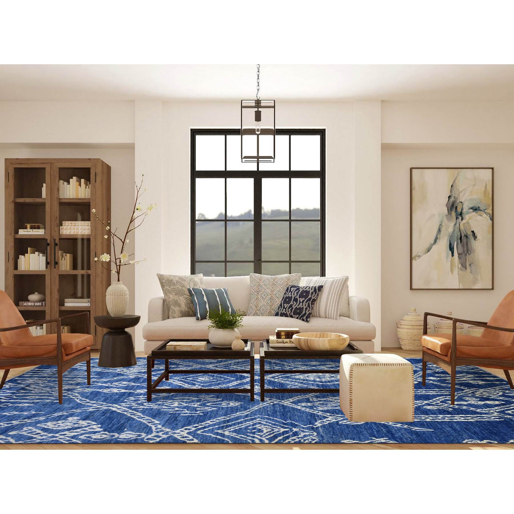 Tribal-Geometric-Hand-Knotted-Rug-357730
