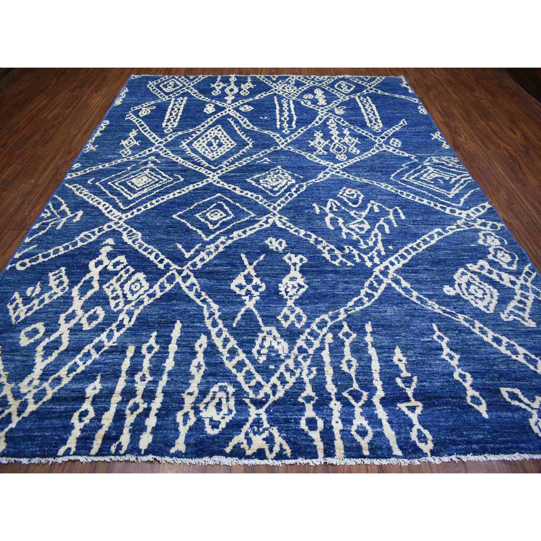 Tribal-Geometric-Hand-Knotted-Rug-357730
