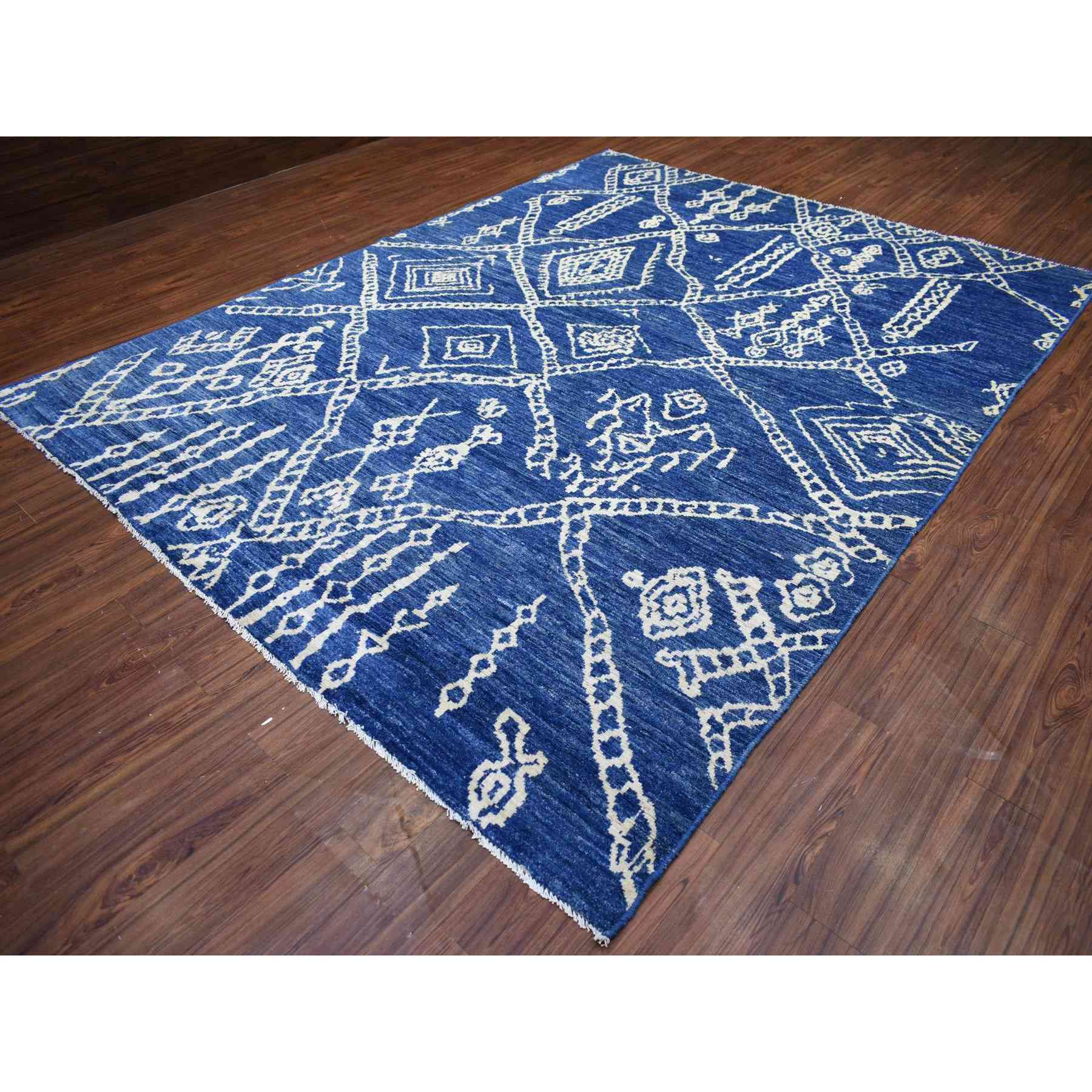 Tribal-Geometric-Hand-Knotted-Rug-357730