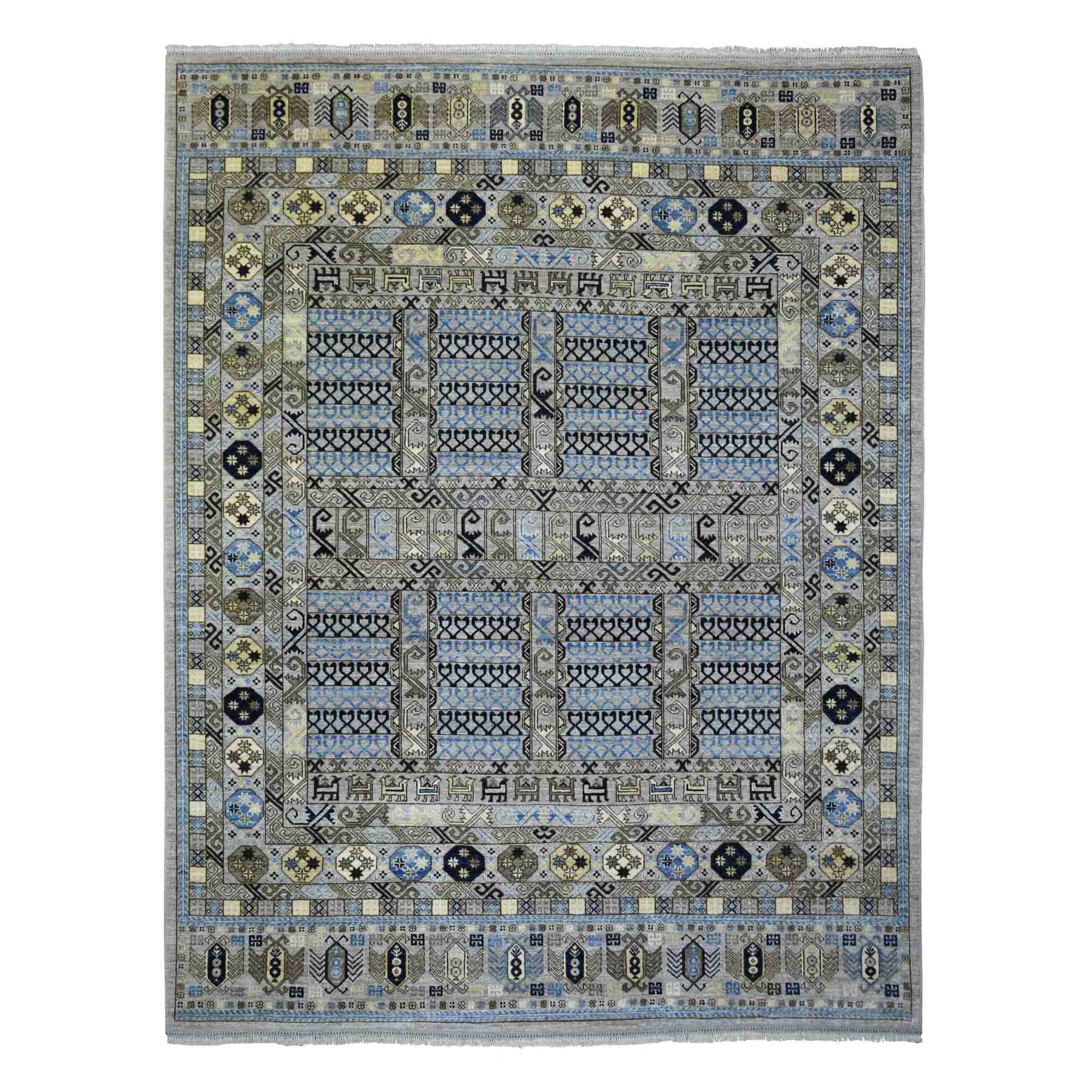Tribal-Geometric-Hand-Knotted-Rug-357745