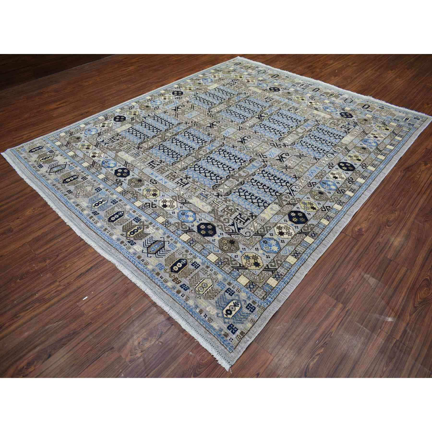 Tribal-Geometric-Hand-Knotted-Rug-357745