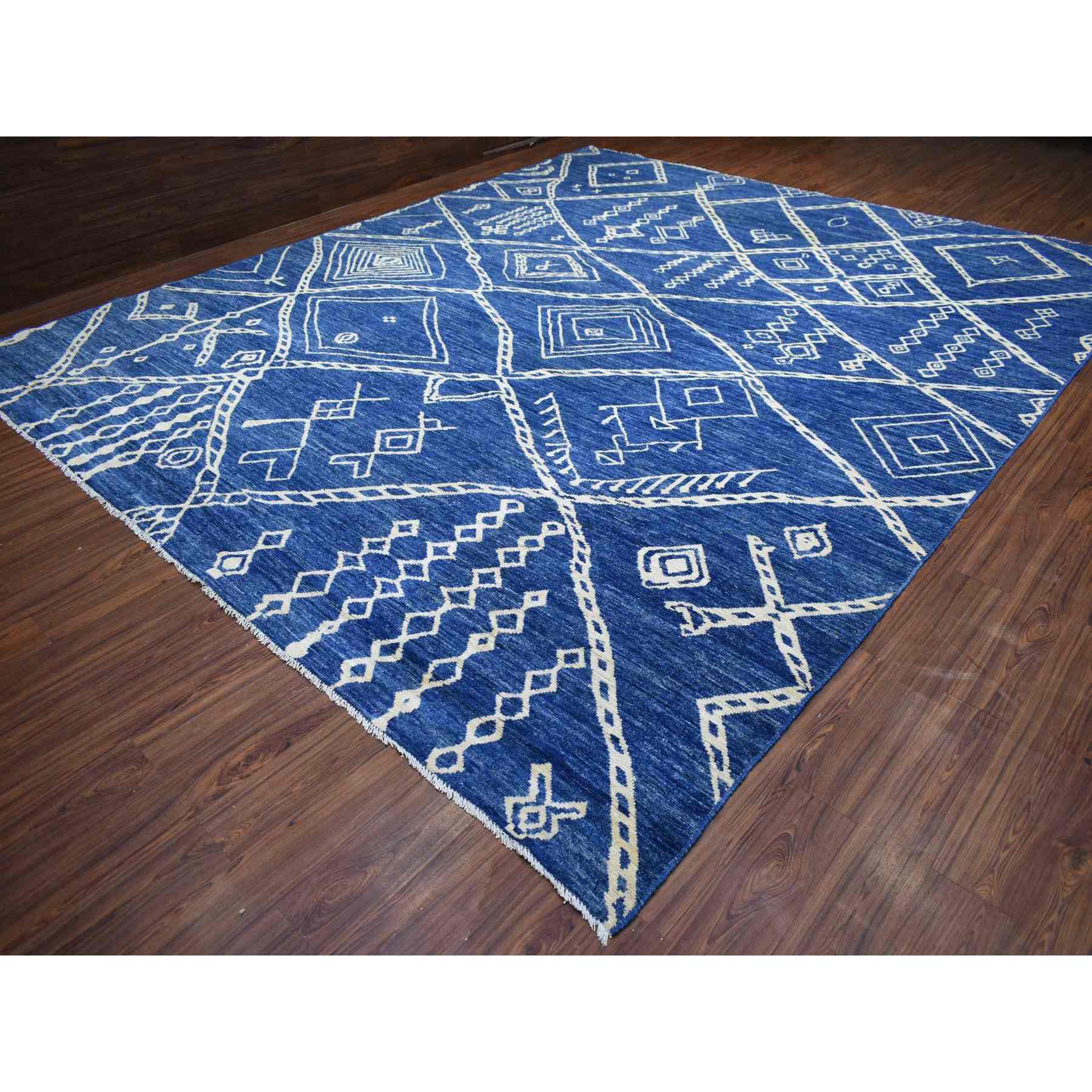 Tribal-Geometric-Hand-Knotted-Rug-358570