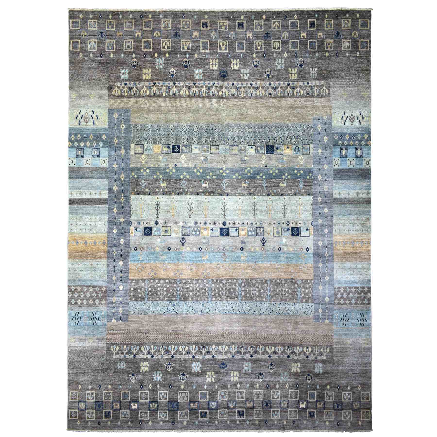 Tribal-Geometric-Hand-Knotted-Rug-359585