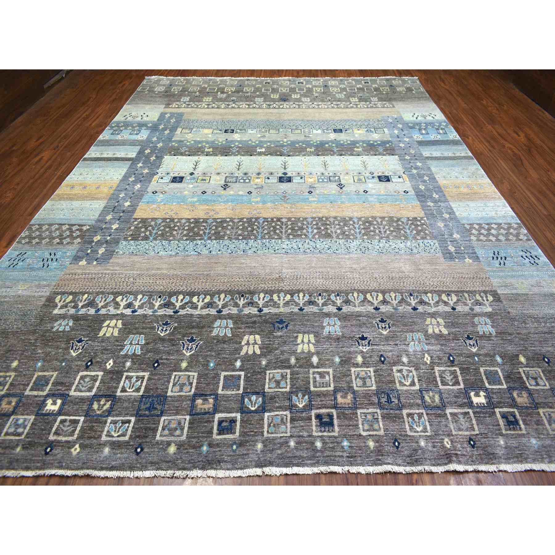 Tribal-Geometric-Hand-Knotted-Rug-359585
