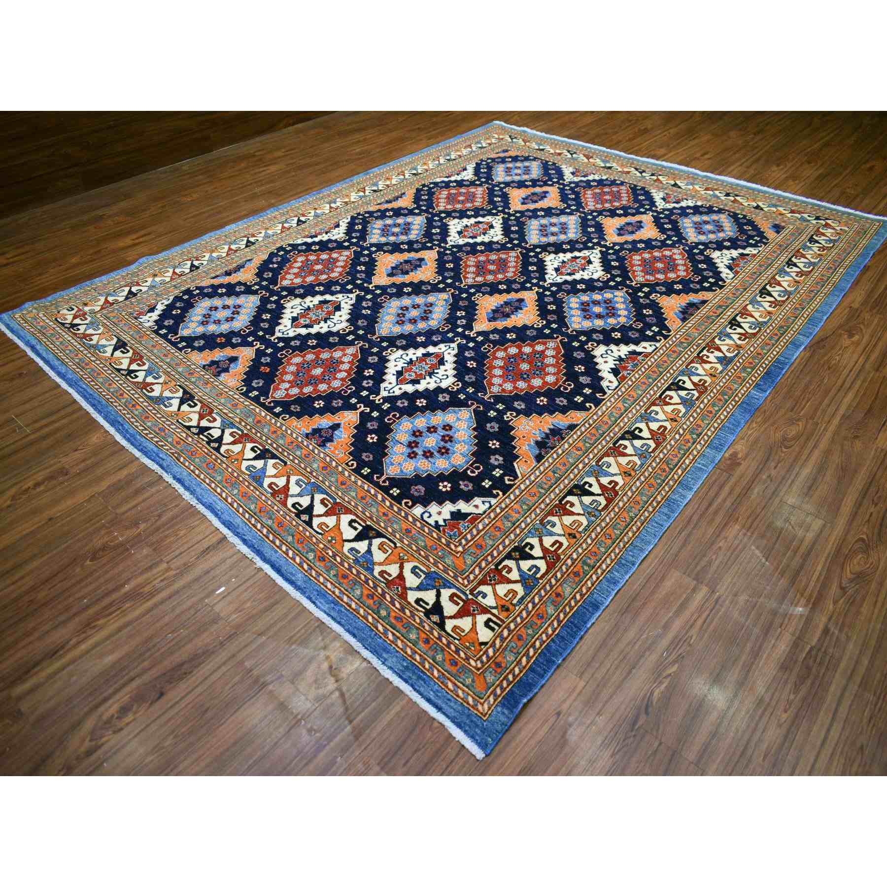 Tribal-Geometric-Hand-Knotted-Rug-359950