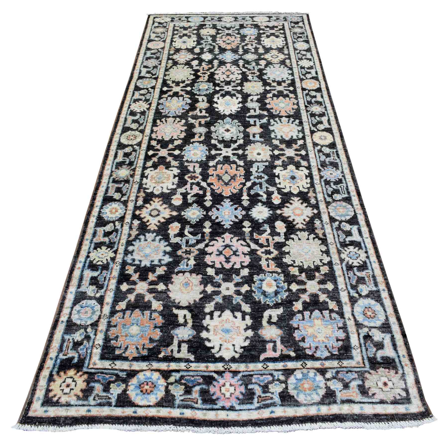 Oushak-And-Peshawar-Hand-Knotted-Rug-361575