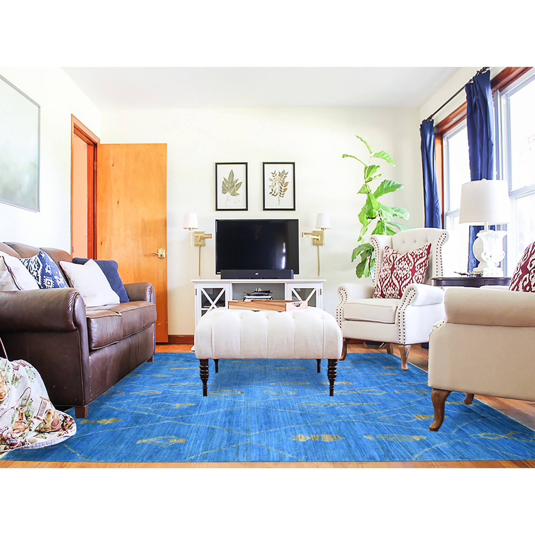 Tribal-Geometric-Hand-Knotted-Rug-360800