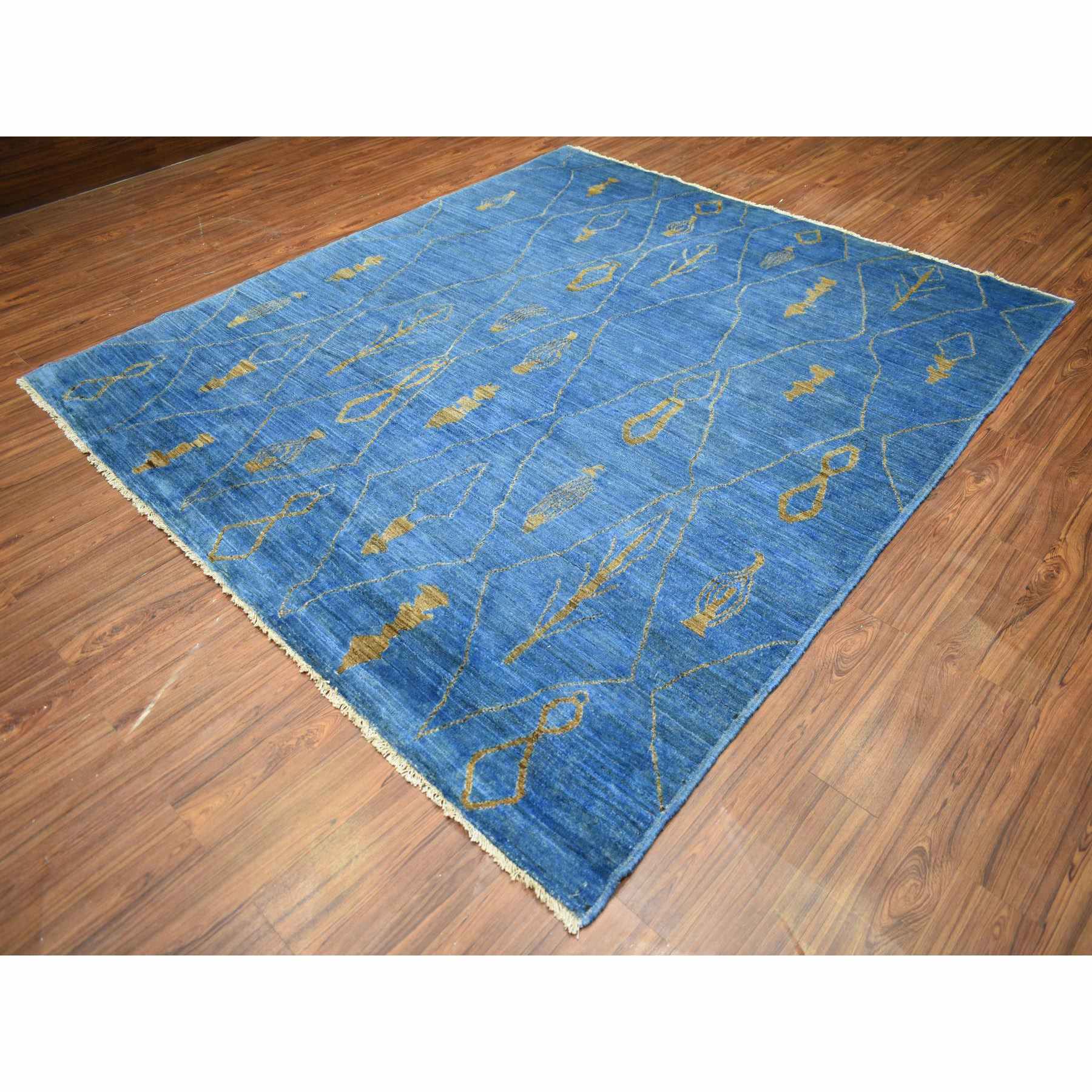 Tribal-Geometric-Hand-Knotted-Rug-360800