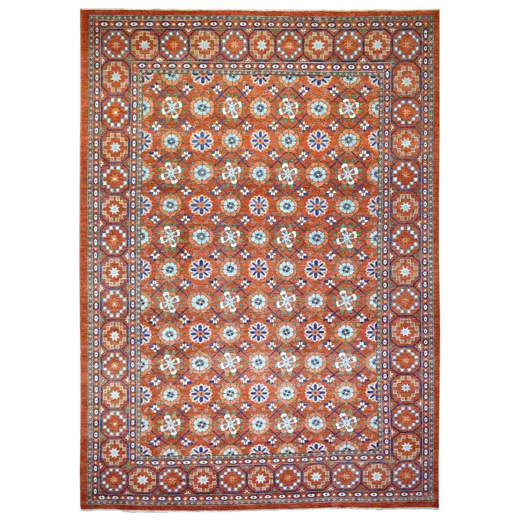 Tribal-Geometric-Hand-Knotted-Rug-360855