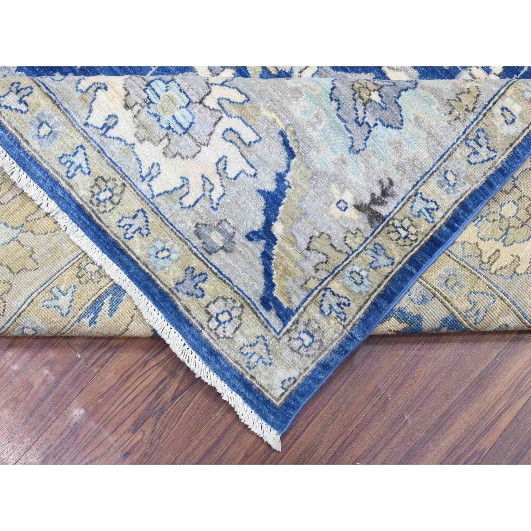 Oushak-And-Peshawar-Hand-Knotted-Rug-362665