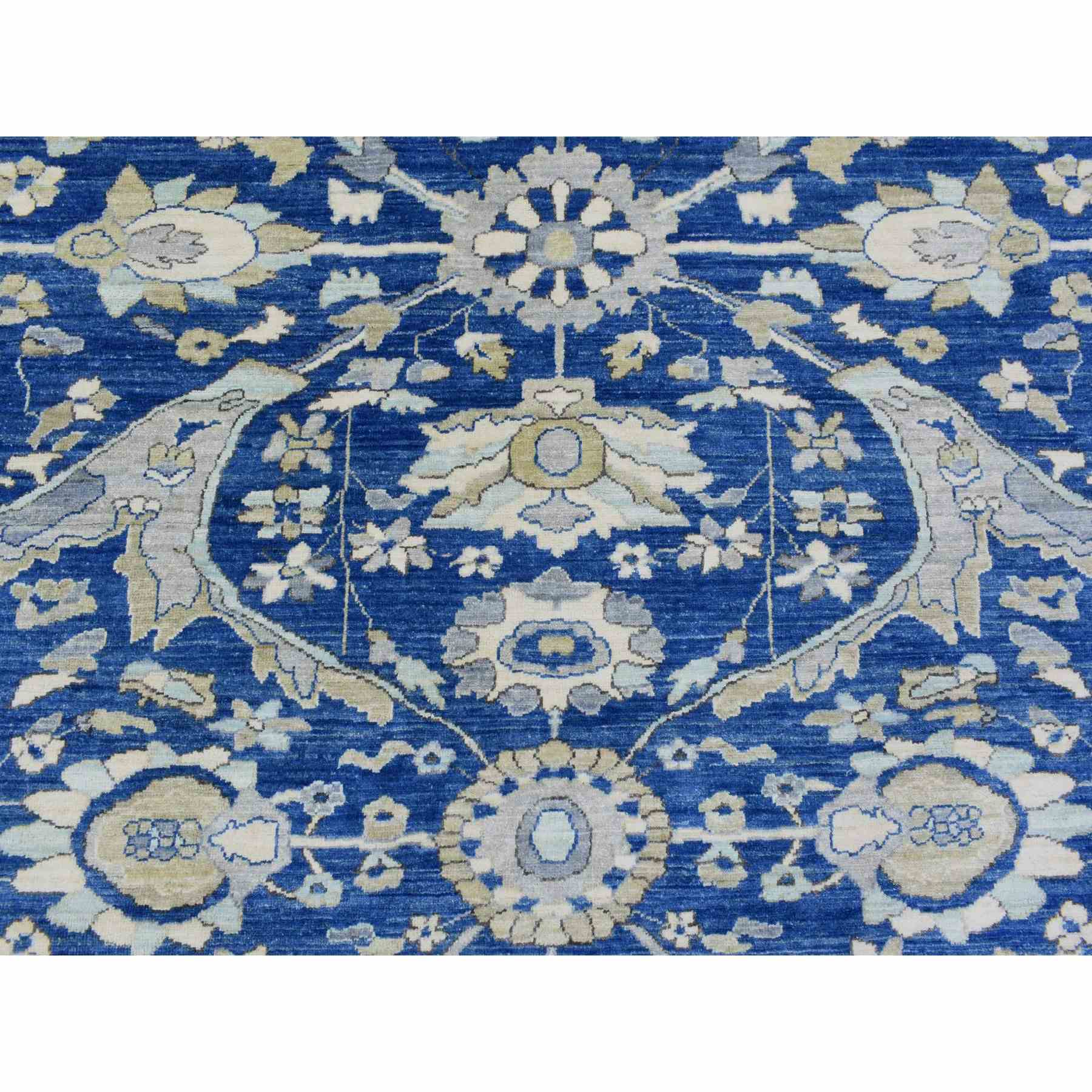 Oushak-And-Peshawar-Hand-Knotted-Rug-362665