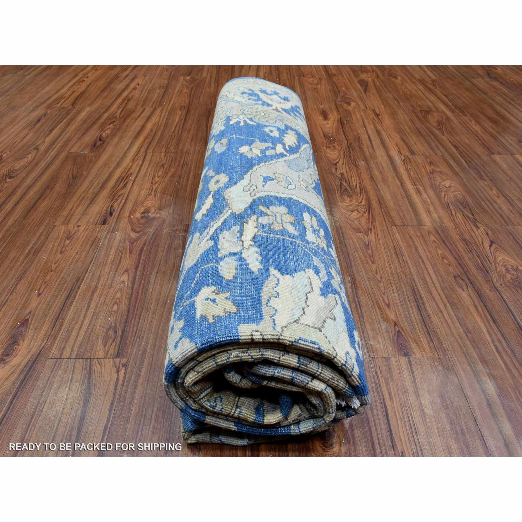 Oushak-And-Peshawar-Hand-Knotted-Rug-362665