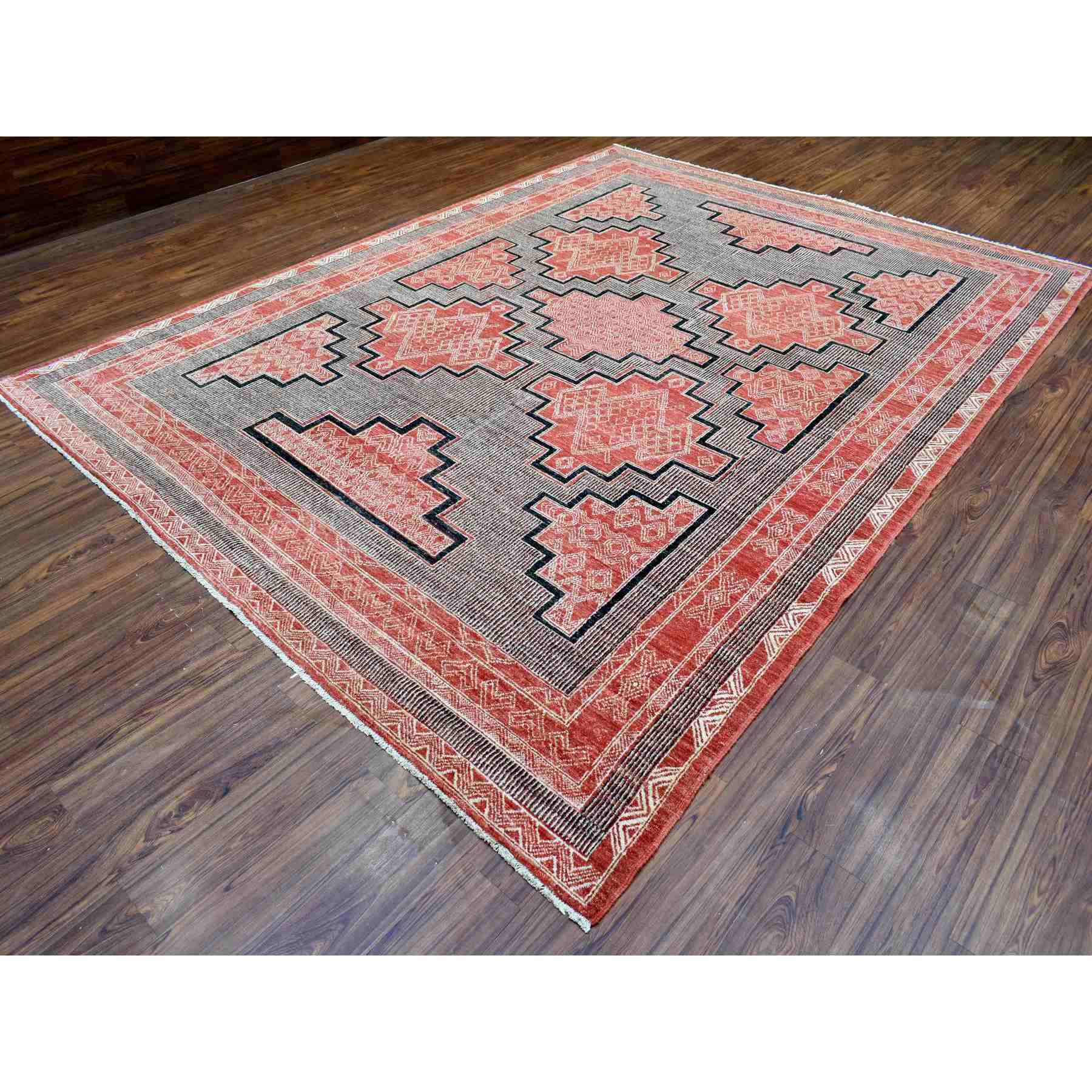 Oushak-And-Peshawar-Hand-Knotted-Rug-362875