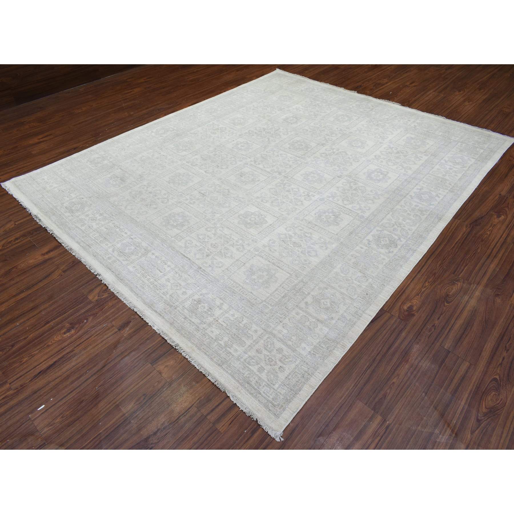 Oushak-And-Peshawar-Hand-Knotted-Rug-362895