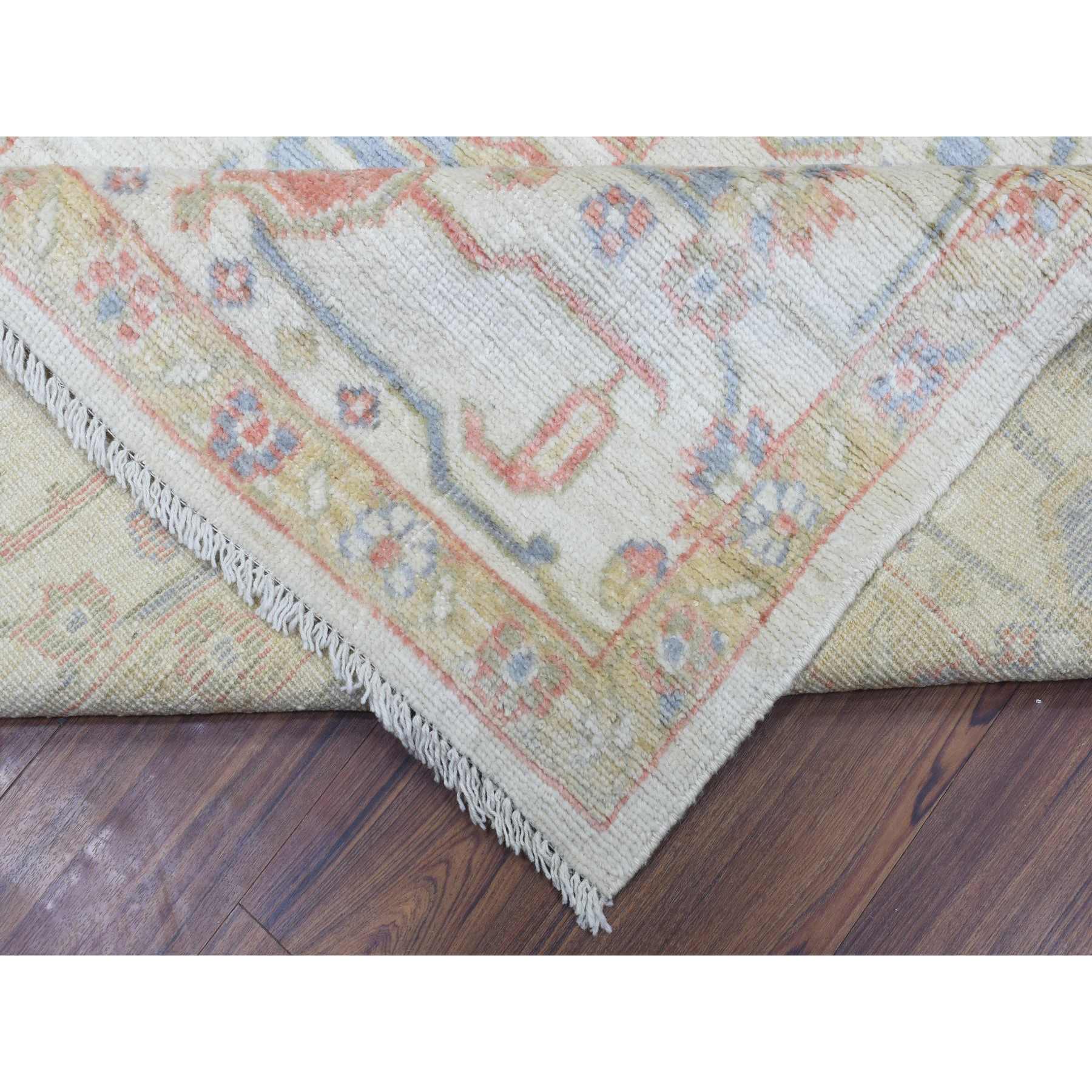 Oushak-And-Peshawar-Hand-Knotted-Rug-362945