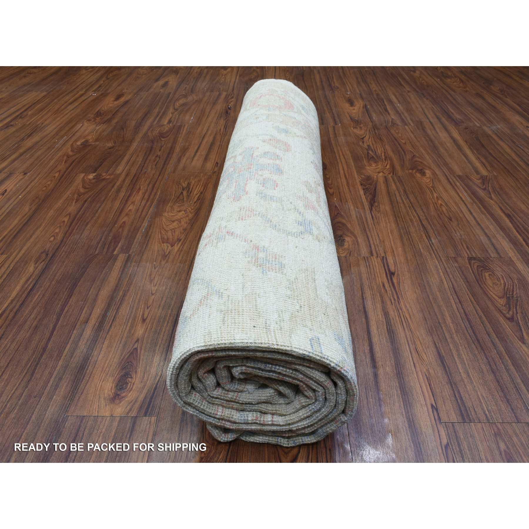 Oushak-And-Peshawar-Hand-Knotted-Rug-362945