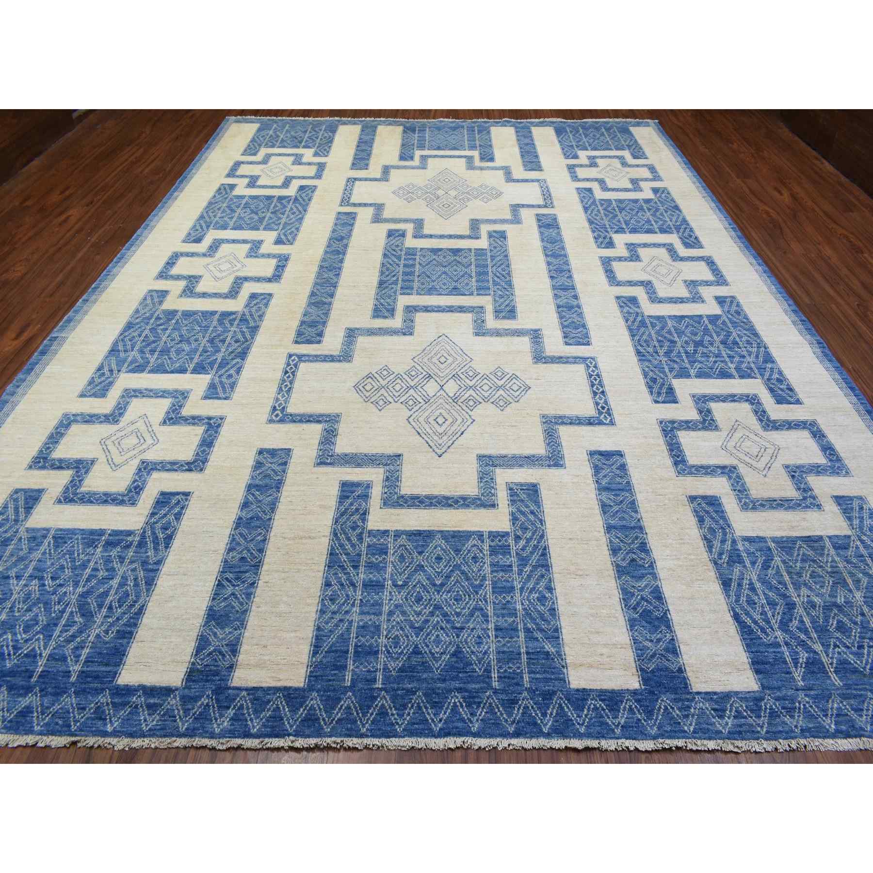 Oushak-And-Peshawar-Hand-Knotted-Rug-363355