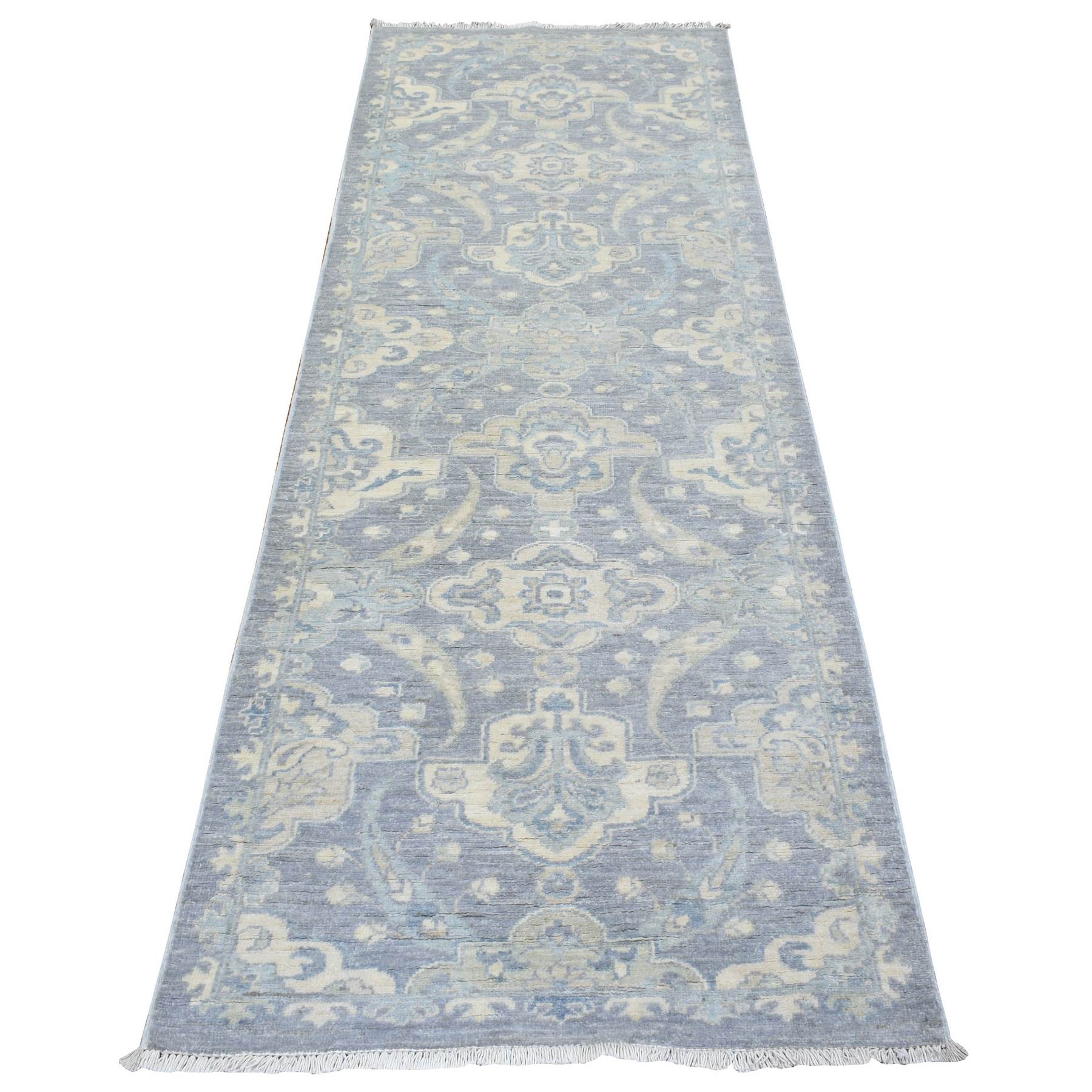 Oushak-And-Peshawar-Hand-Knotted-Rug-363435