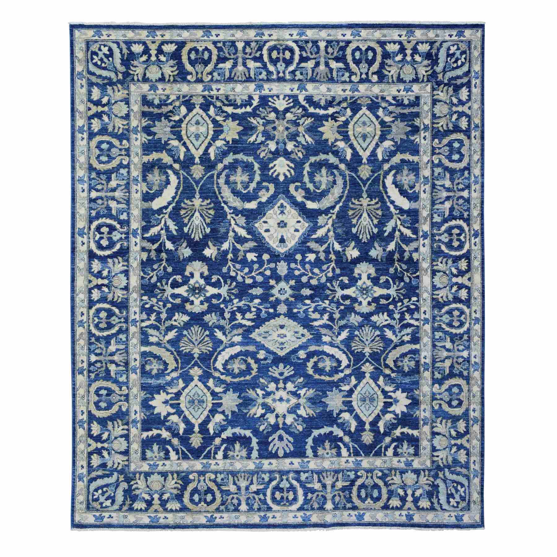 Oushak-And-Peshawar-Hand-Knotted-Rug-363445